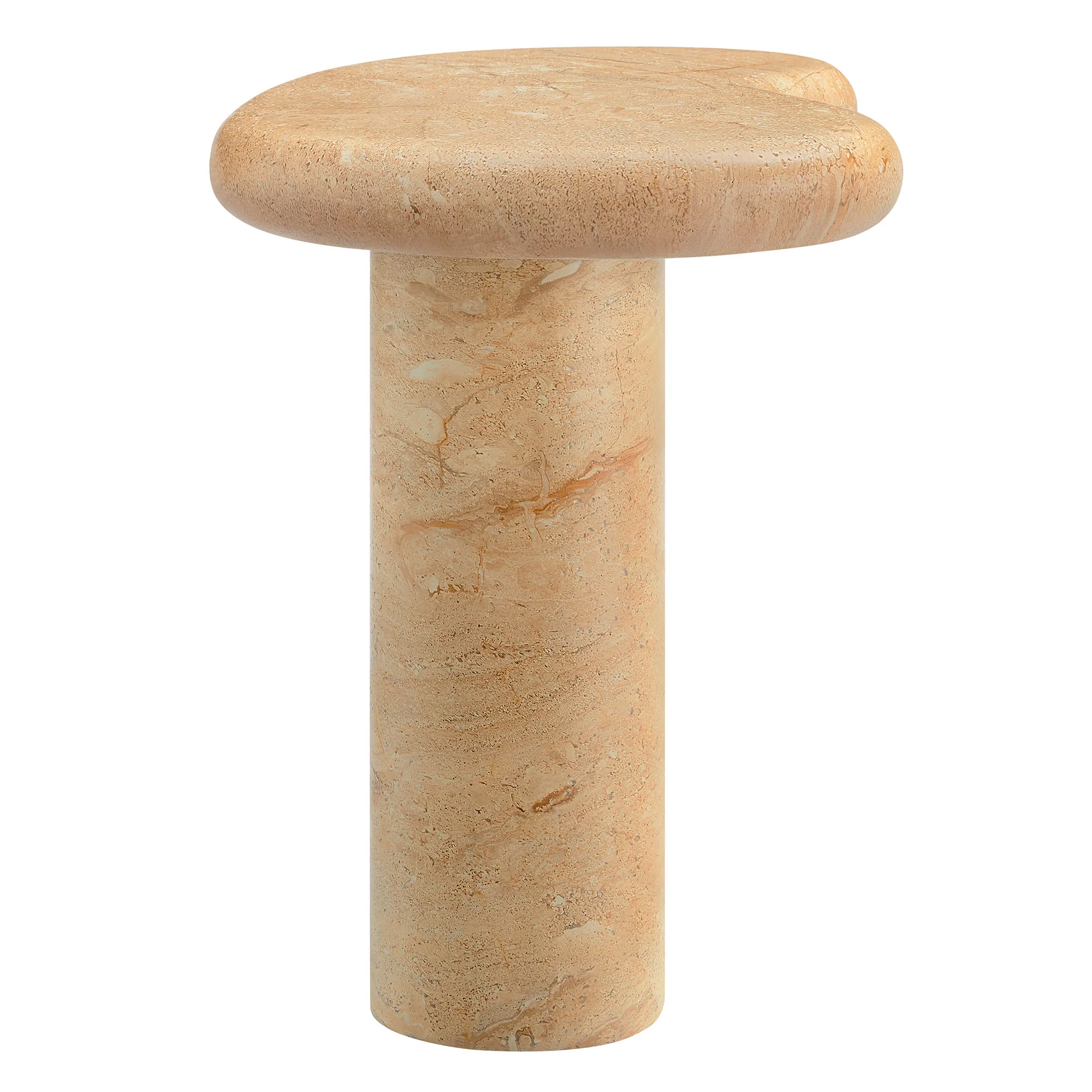 Elowen Indoor - Outdoor Patio Textured Faux Travertine Side Table by Modway - Image 4