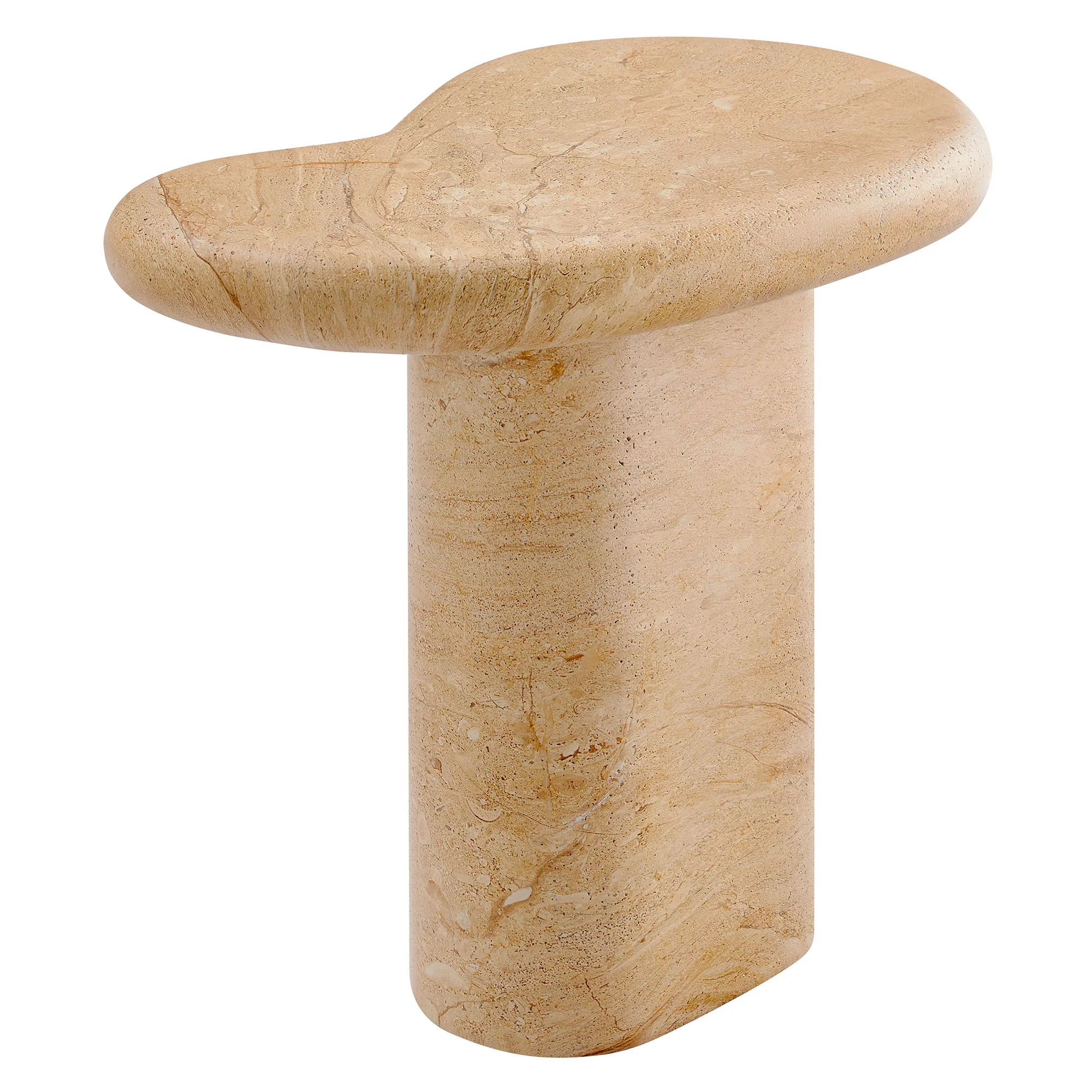 Elowen Indoor - Outdoor Patio Textured Faux Travertine Side Table by Modway - Image 5