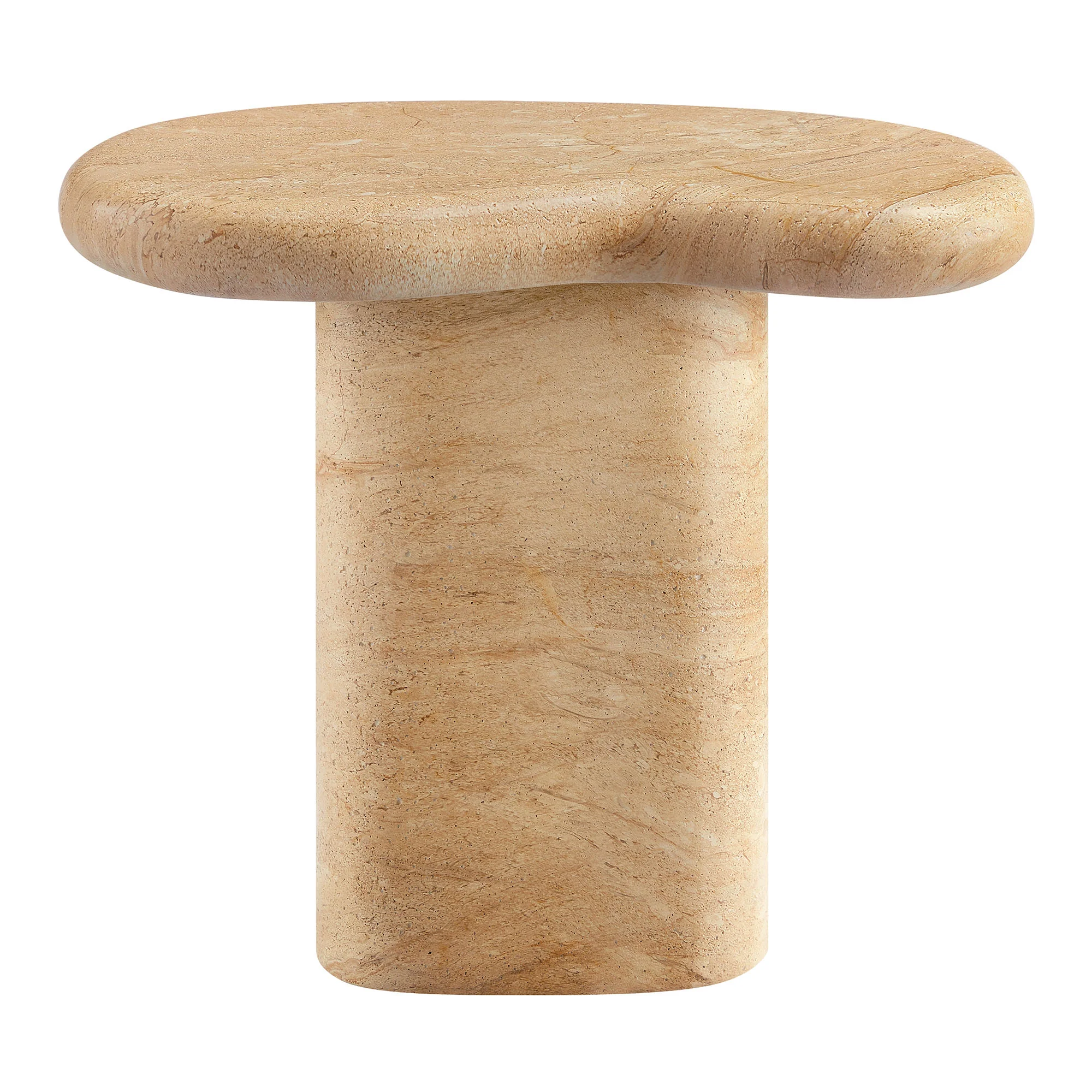 Elowen Indoor - Outdoor Patio Textured Faux Travertine Side Table by Modway - Image 6