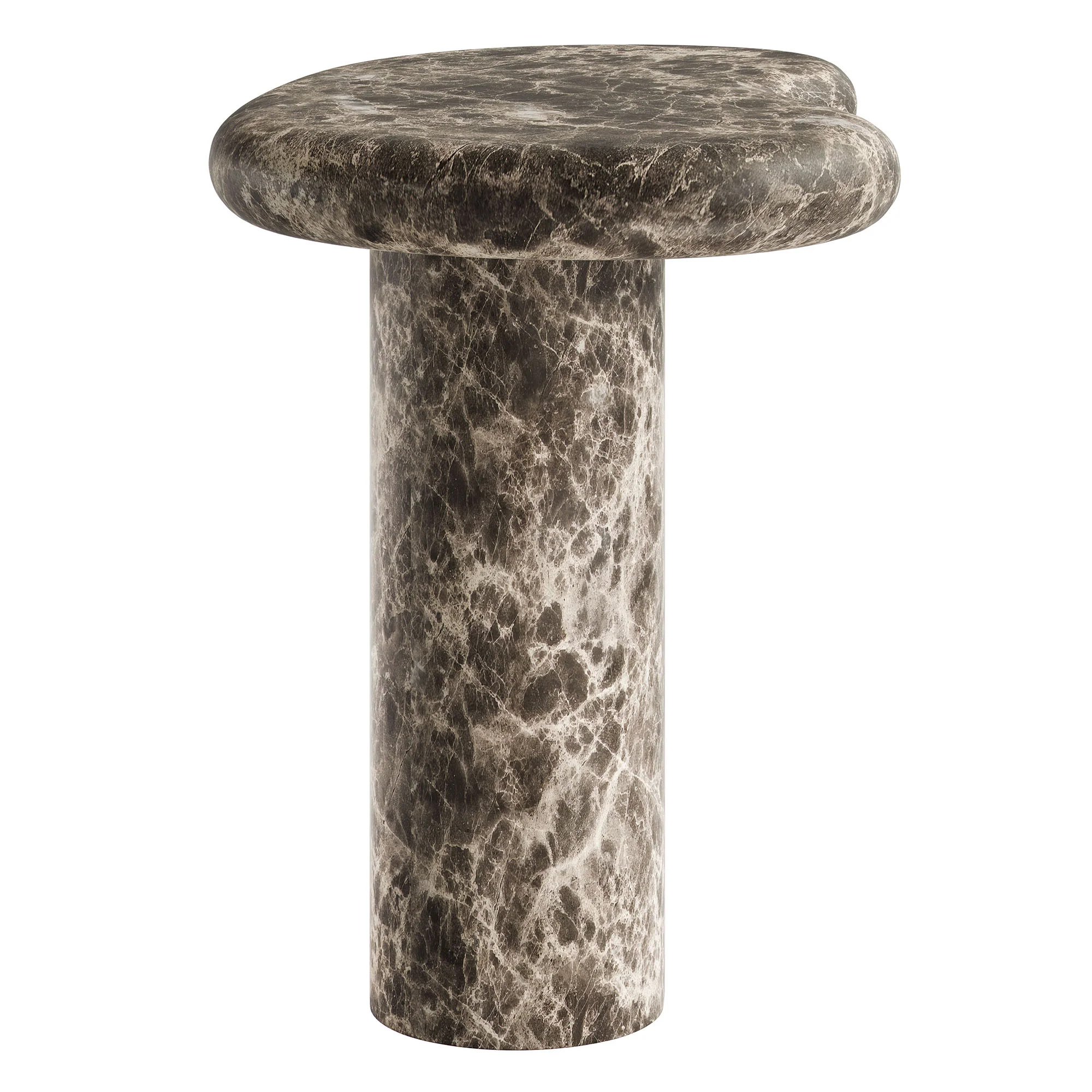 Elowen Outdoor Patio Faux Marble Side Table by Modway - Image 3