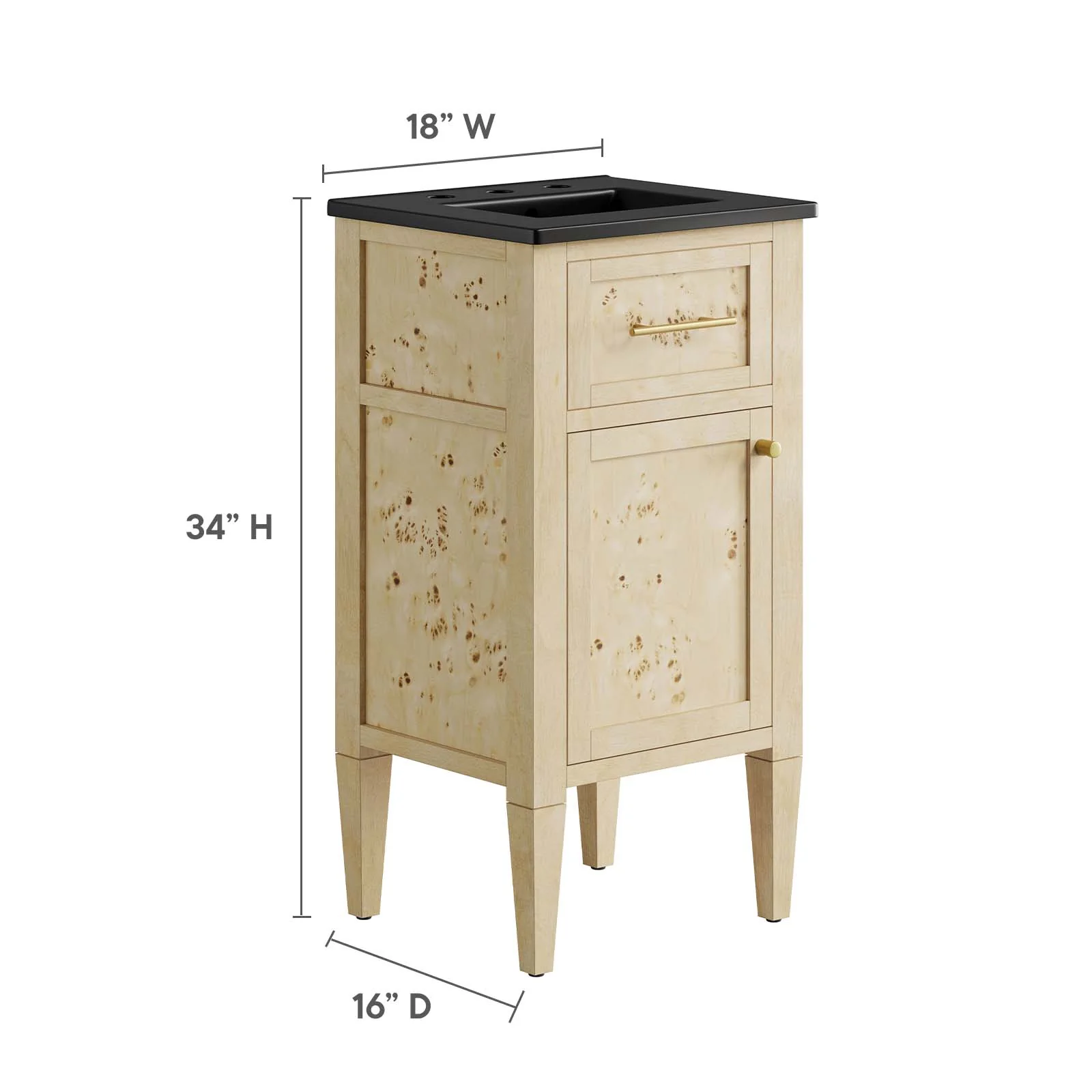 Elysian 18" Wood Bathroom Vanity By Modway - EEI-6437 - Image 6