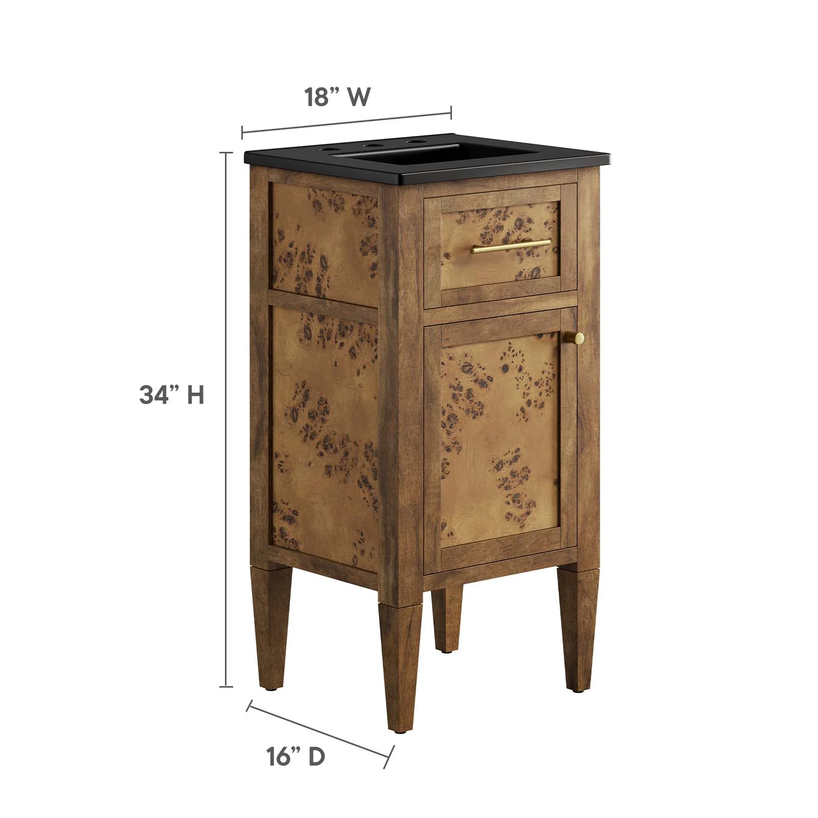 Elysian 18" Wood Bathroom Vanity By Modway - EEI-6438 - Image 6