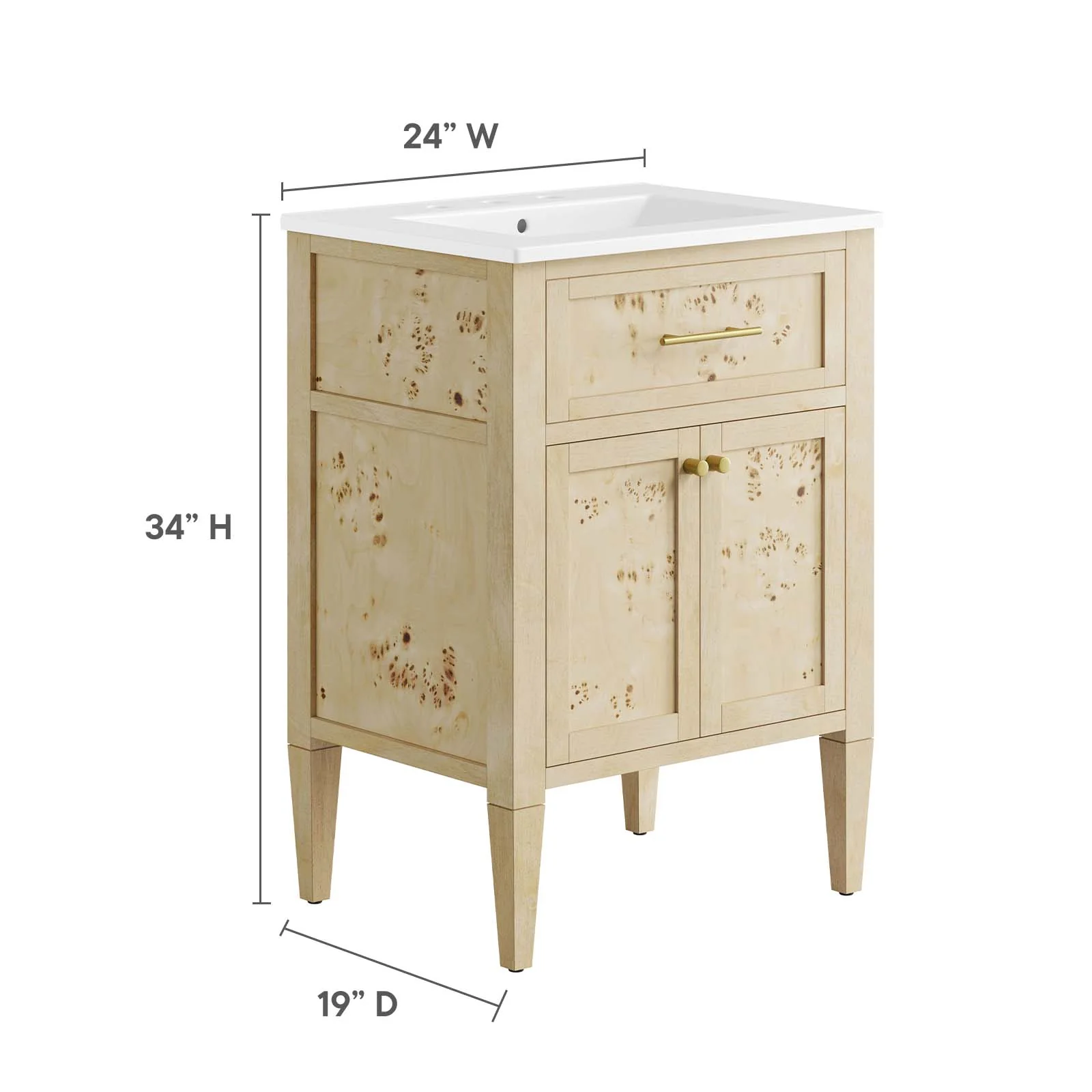 Elysian 24" Wood Bathroom Vanity By Modway - EEI-6439 - Image 6