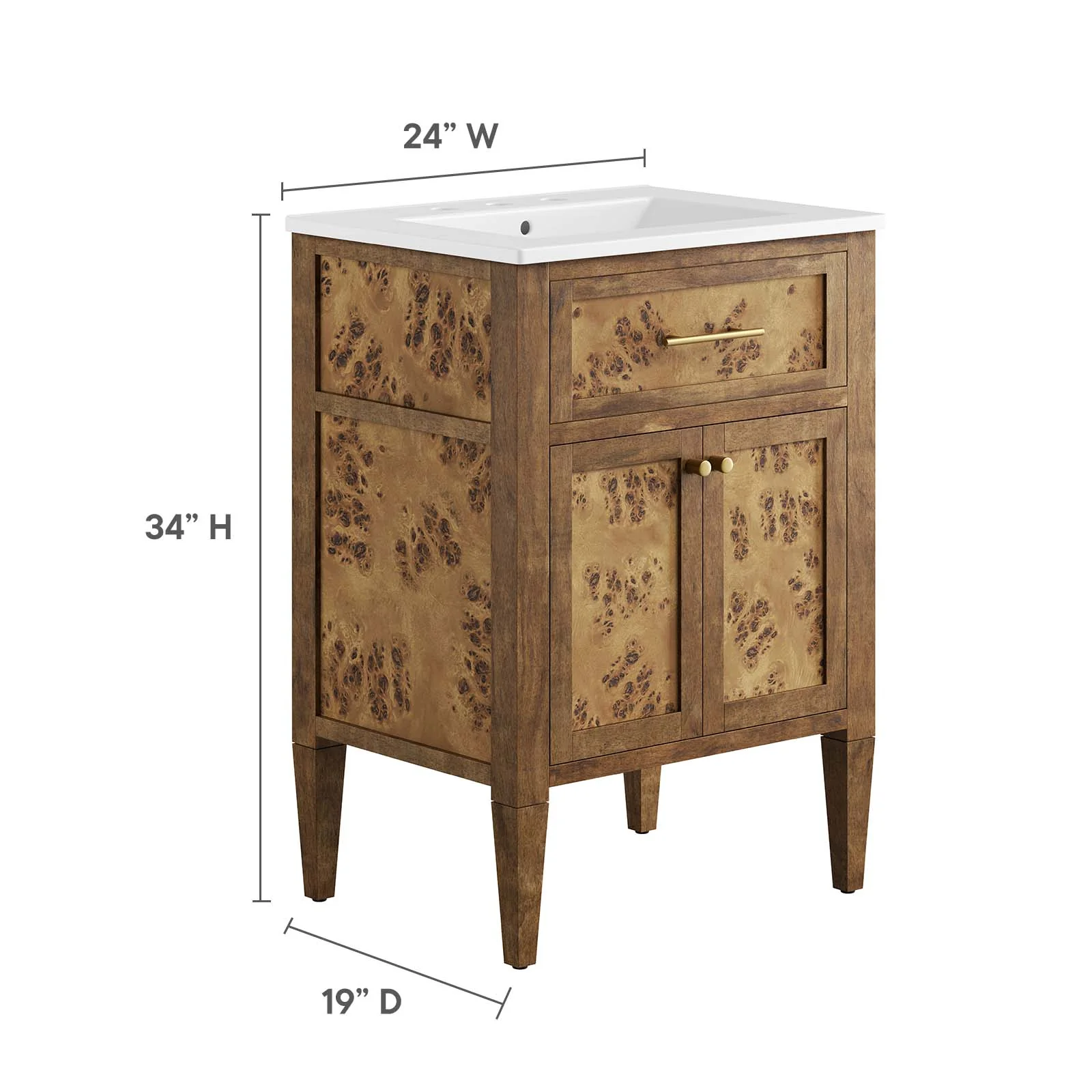 Elysian 24" Wood Bathroom Vanity By Modway - EEI-6440 - Image 6