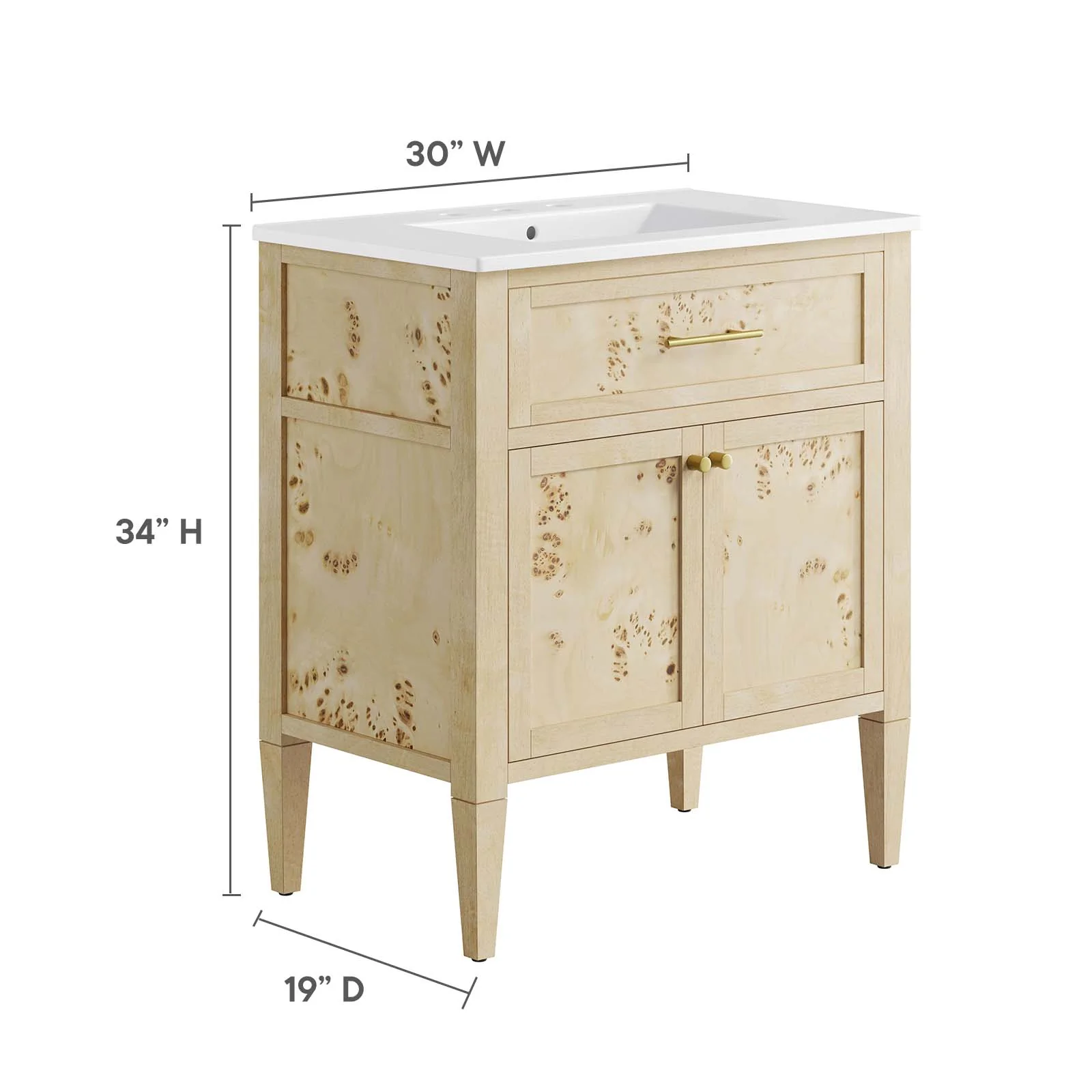Elysian 30" Wood Bathroom Vanity By Modway - EEI-6443 - Image 6