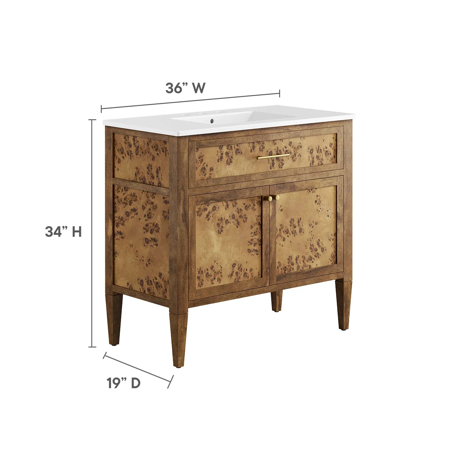 Elysian 36" Wood Bathroom Vanity By Modway - EEI-6448 - Image 6