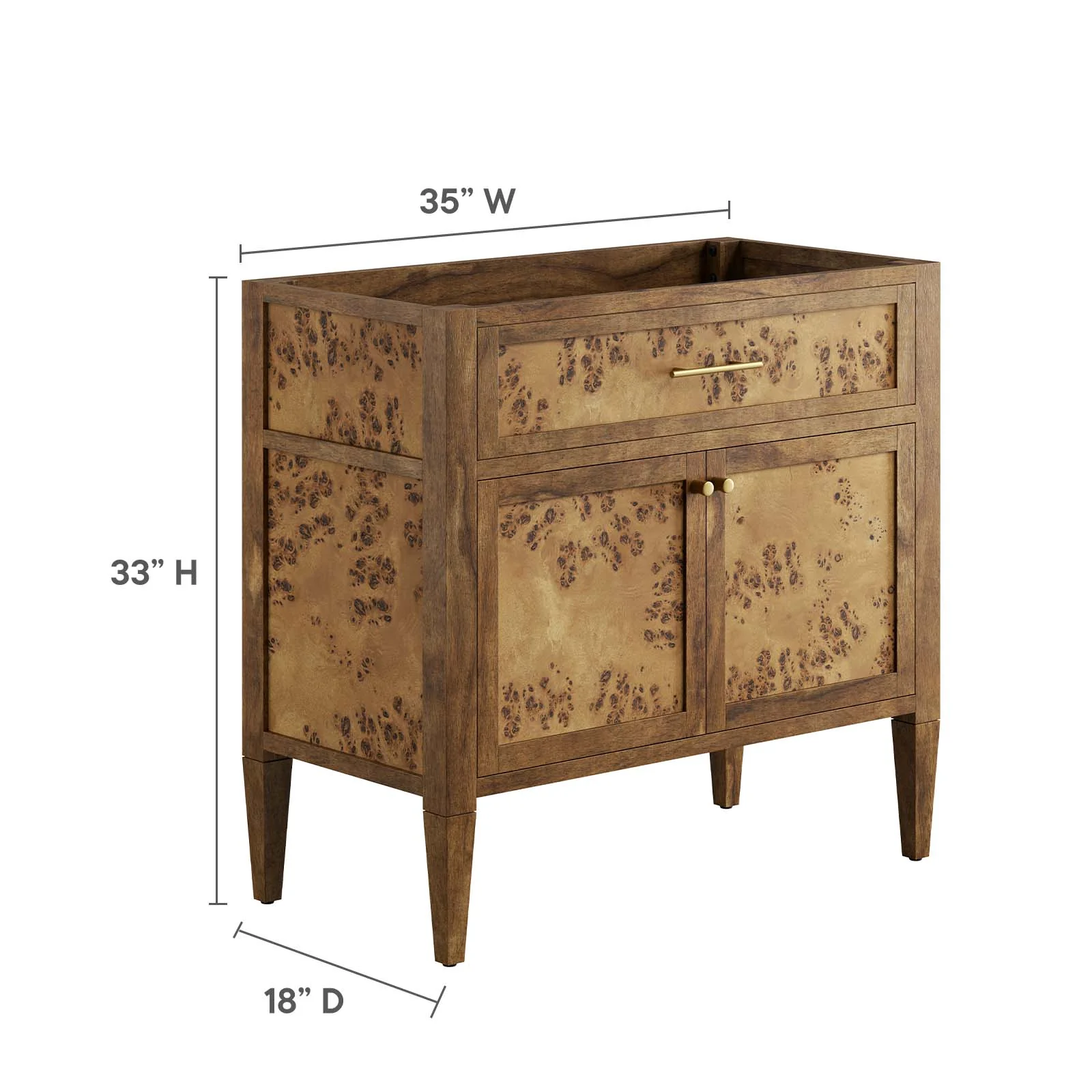 Elysian 36" Wood Bathroom Vanity Cabinet (Sink Basin Not Included) By Modway - EEI-6139 - Image 8