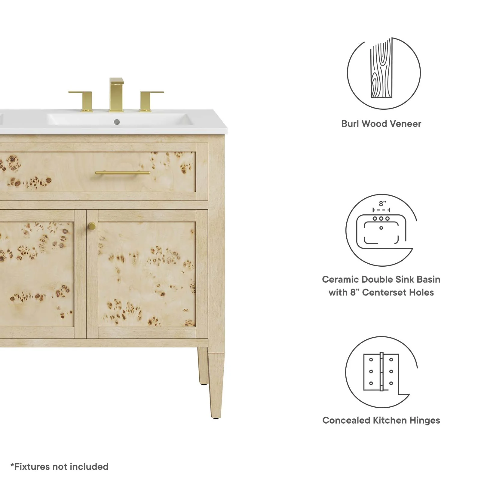Elysian 48" Double Sink Bathroom Vanity By Modway - EEI-6454 - Image 9