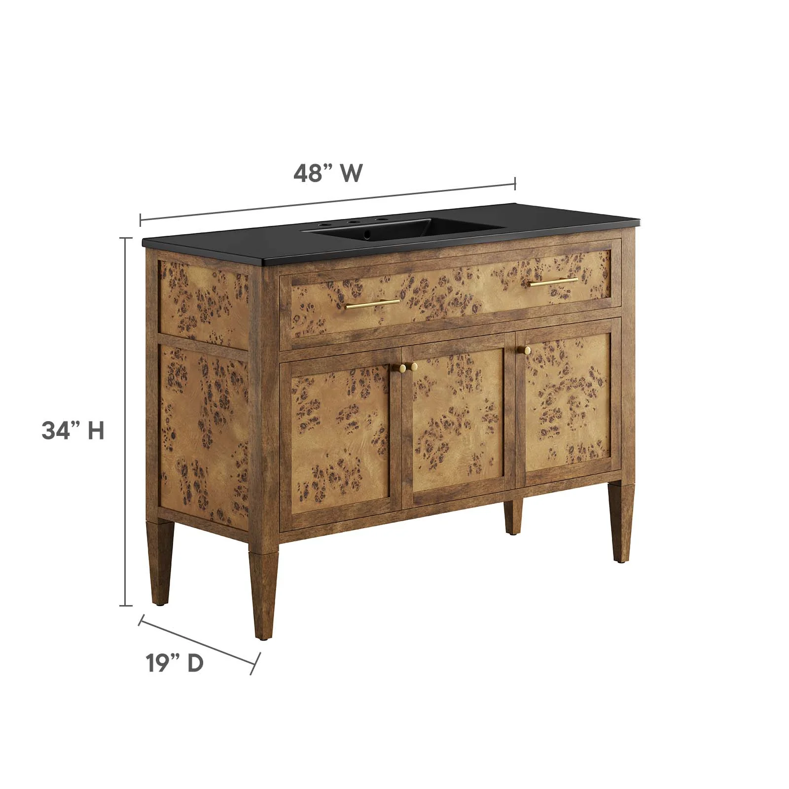Elysian 48" Wood Single Sink Bathroom Vanity By Modway - EEI-6453 - Image 6
