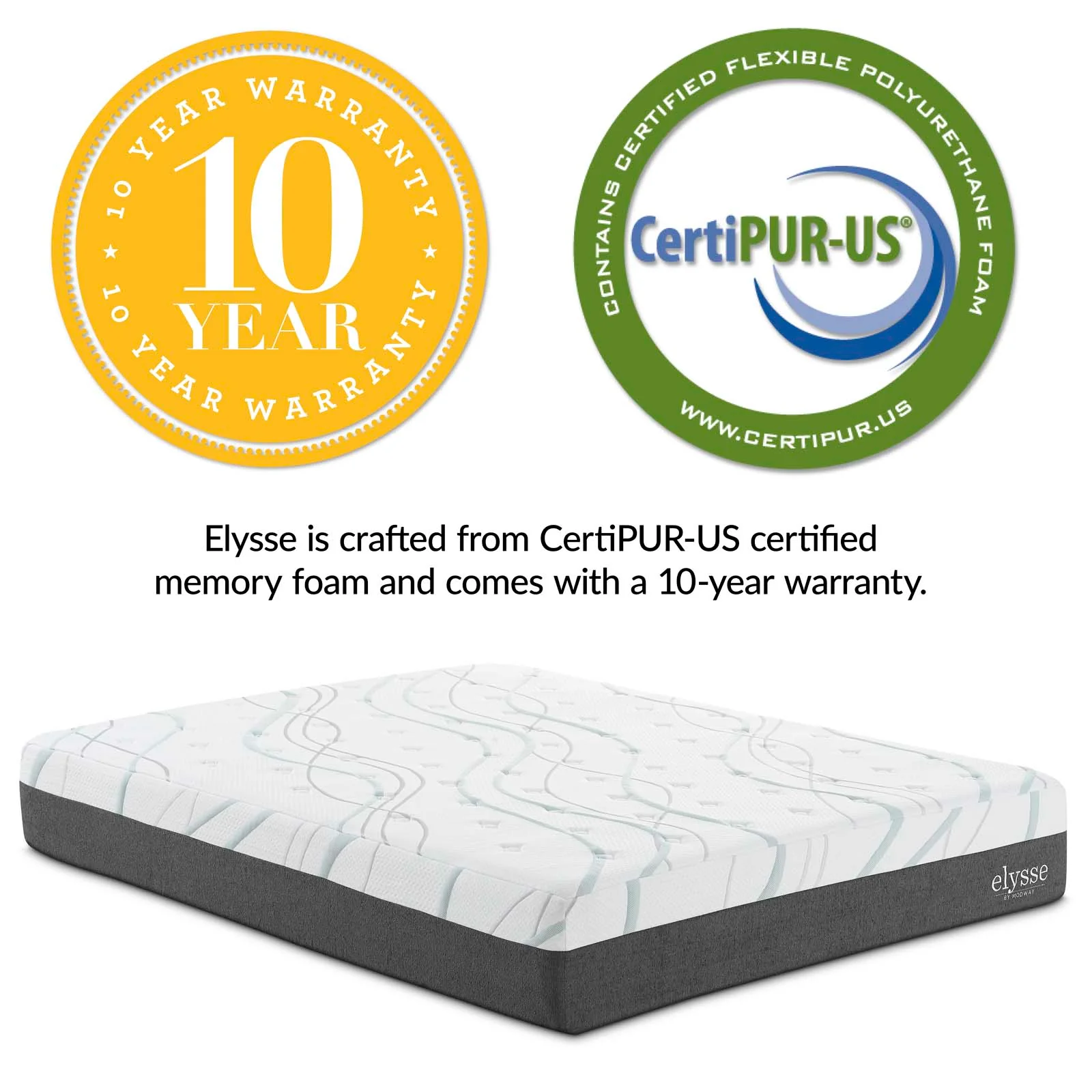 Elysse King CertiPUR-US® Certified Foam 12" Gel Infused Hybrid Mattress By Modway - MOD-5580 - Image 3