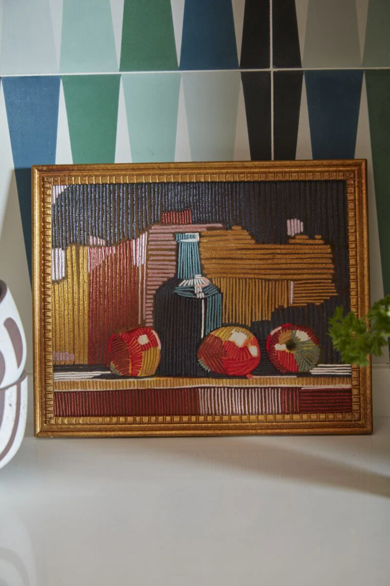 Embroidered Still Life Wall Art 13" x  10.5" By Accent Decor - Image 3
