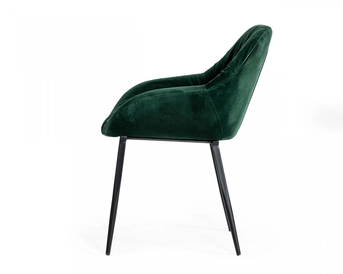 Emerald Slouchy Velvet Modern Dining Chair By Homeroots - Image 3