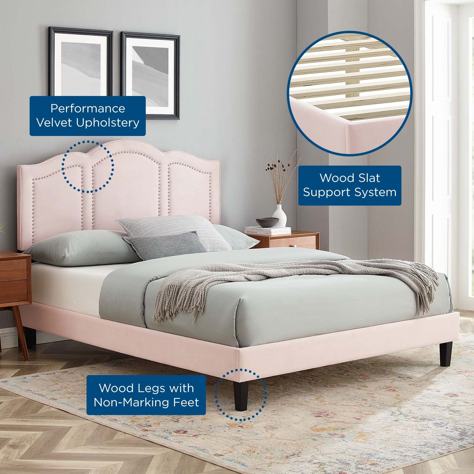 Emerson Performance Velvet Full Platform Bed By Modway - MOD-6855 - Image 69