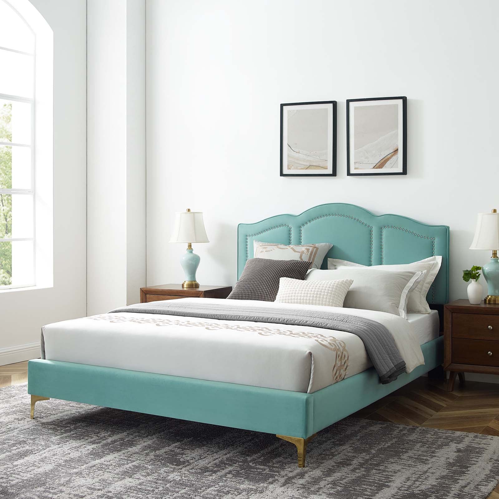 Emerson Performance Velvet King Platform Bed By Modway - MOD-6859 - Image 35