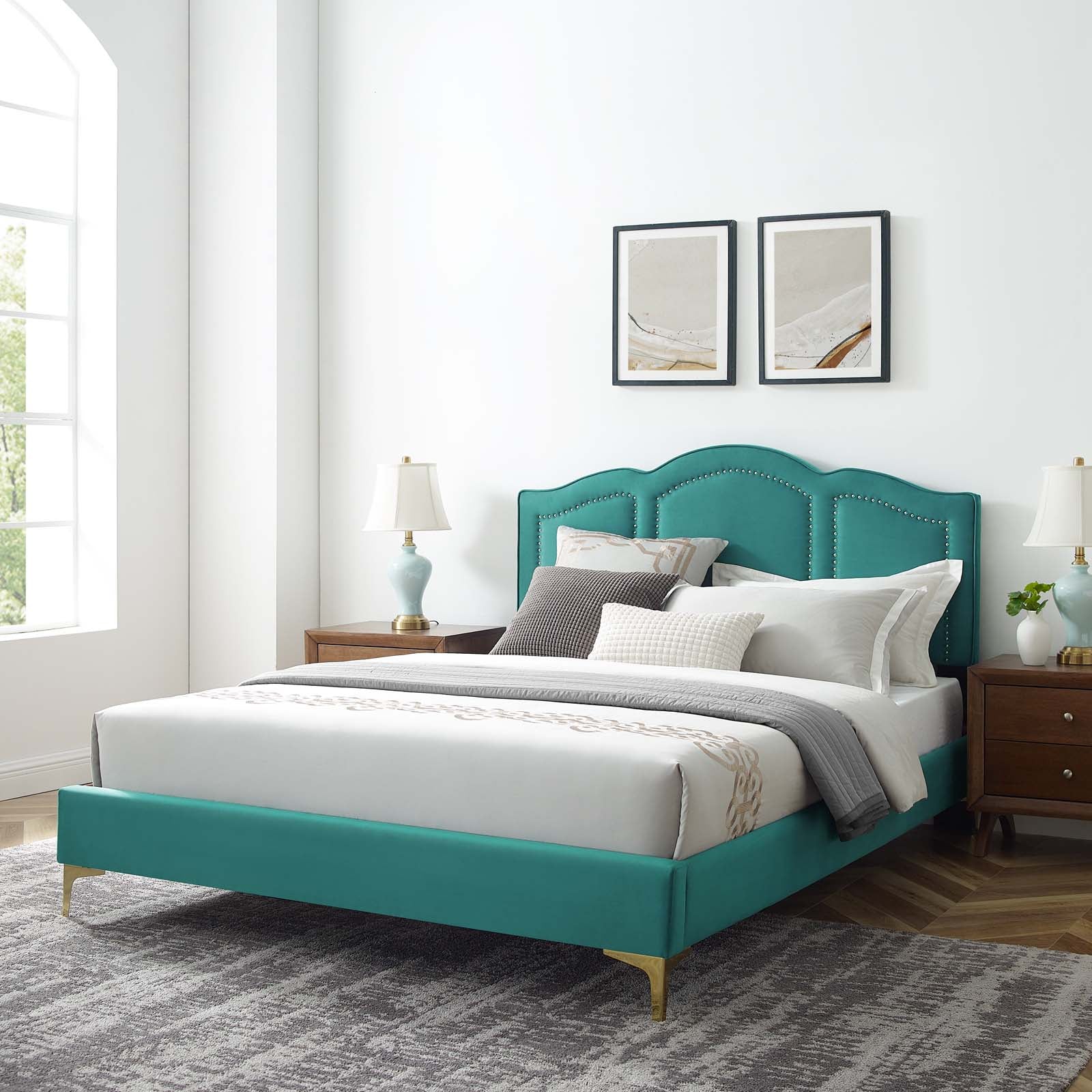 Emerson Performance Velvet King Platform Bed By Modway - MOD-6859 - Image 77