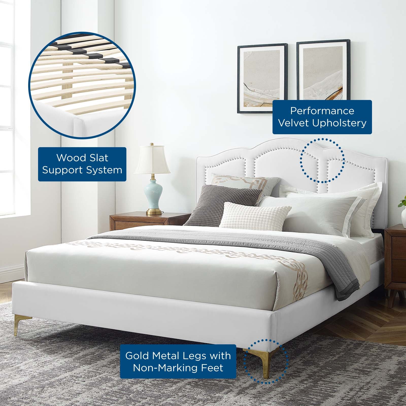 Emerson Performance Velvet King Platform Bed By Modway - MOD-6859 - Image 90