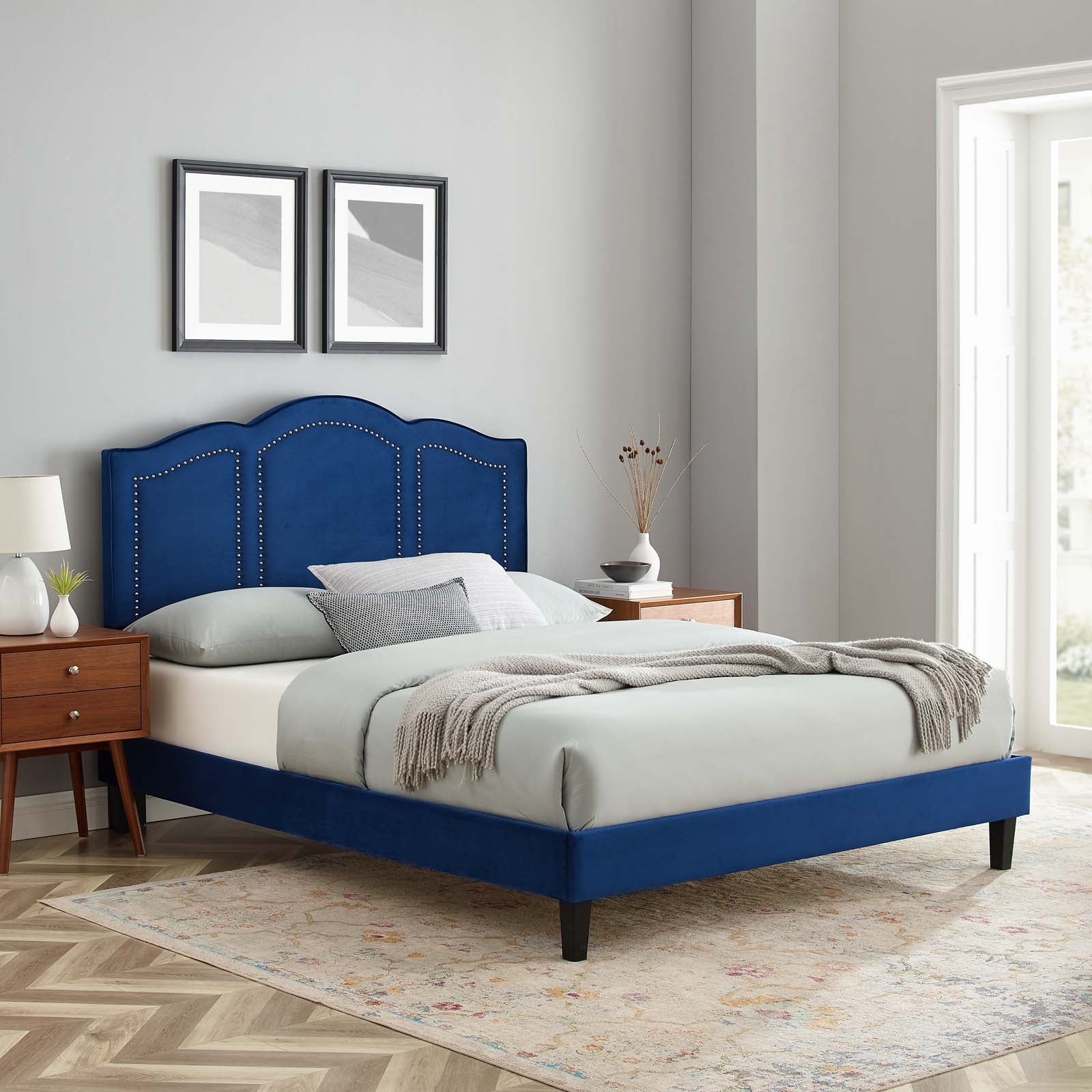 Emerson Performance Velvet King Platform Bed By Modway - MOD-6861 - Image 58