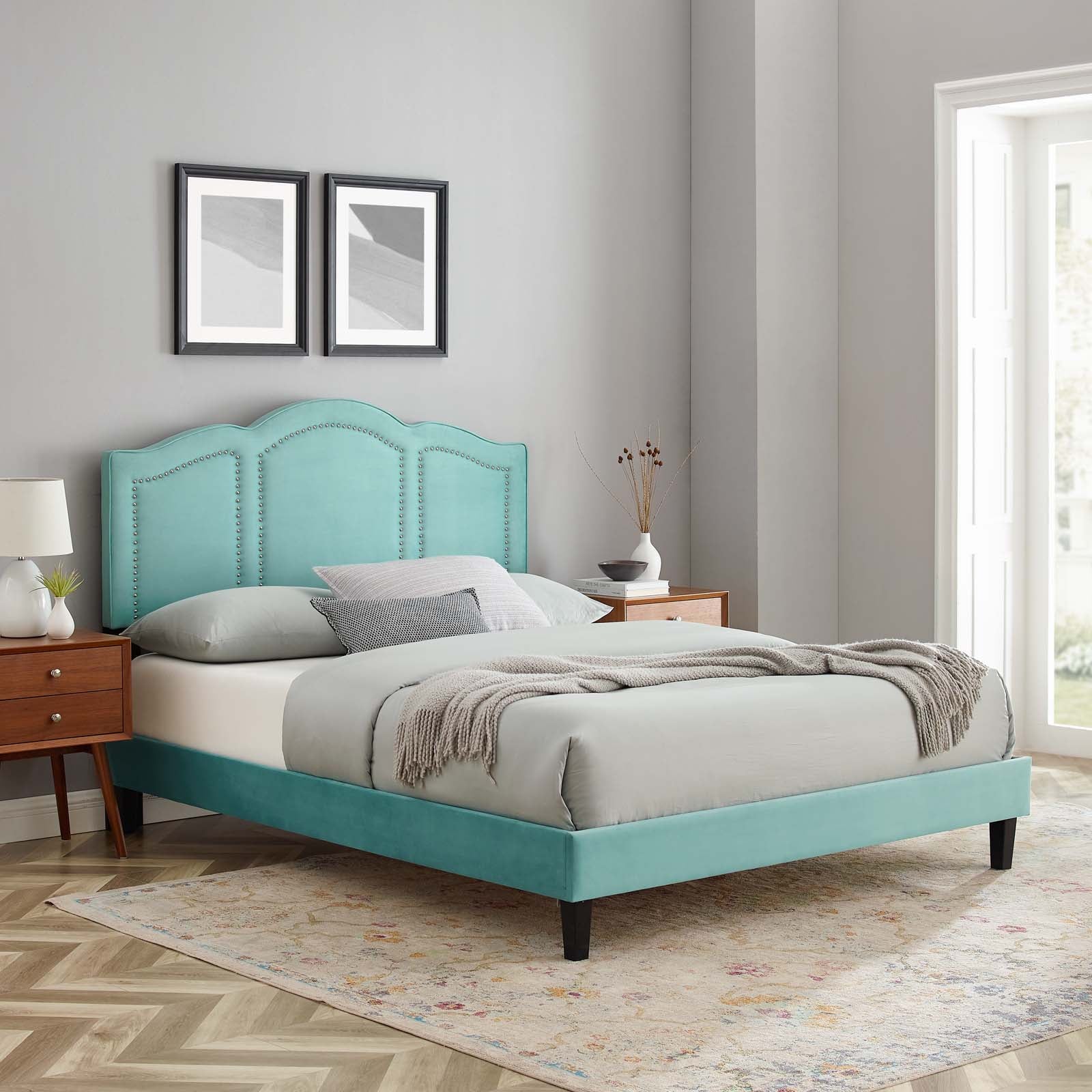 Emerson Performance Velvet Twin Platform Bed By Modway - MOD-6849 - Image 45