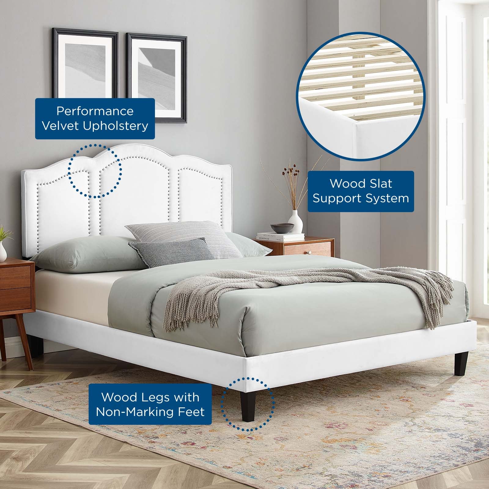 Emerson Performance Velvet Twin Platform Bed By Modway - MOD-6849 - Image 95
