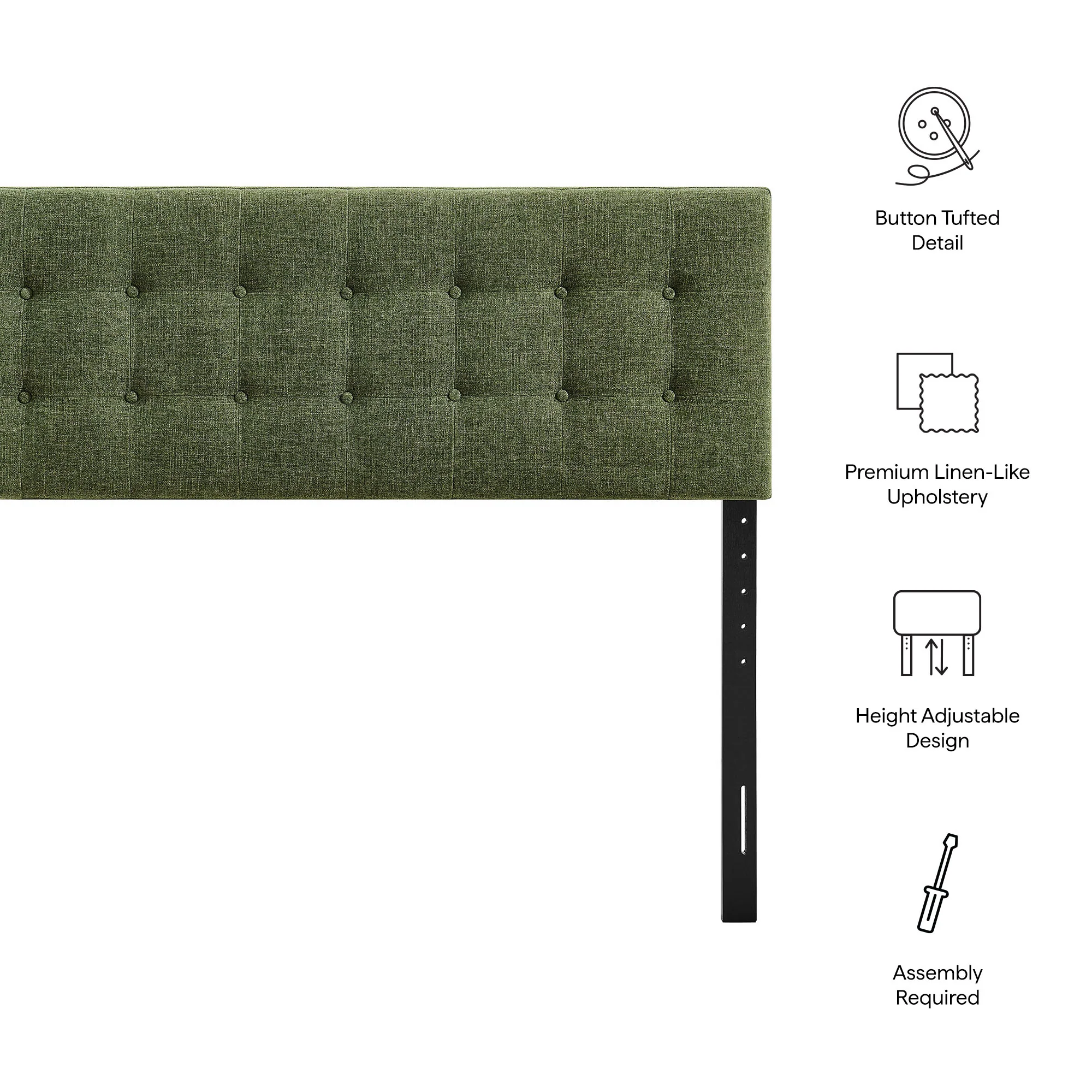 Emily Fabric Upholstered Full Size Headboard by Modway - Image 23