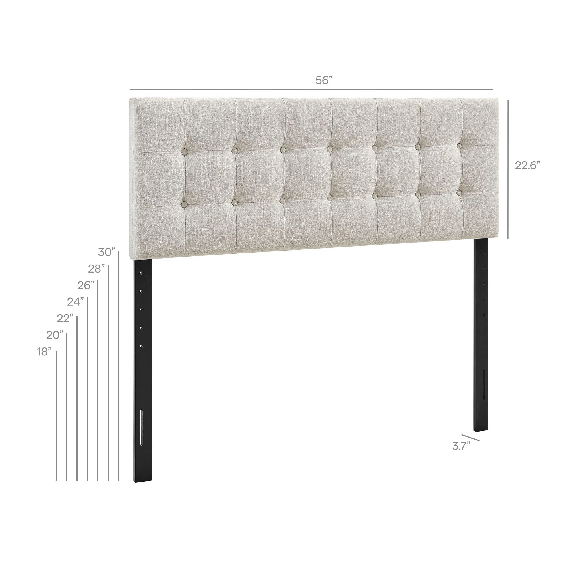 Emily Fabric Upholstered Full Size Headboard by Modway - Image 32
