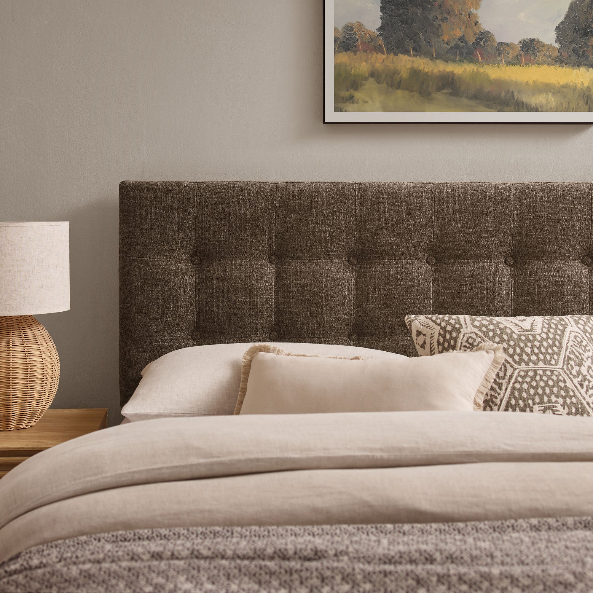 Emily Fabric Upholstered King Size Headboard by Modway - Image 37
