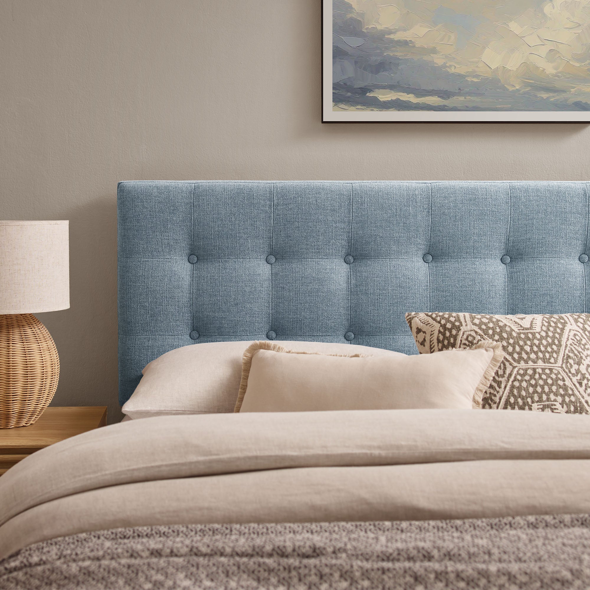 Emily Fabric Upholstered King Size Headboard by Modway - Image 45