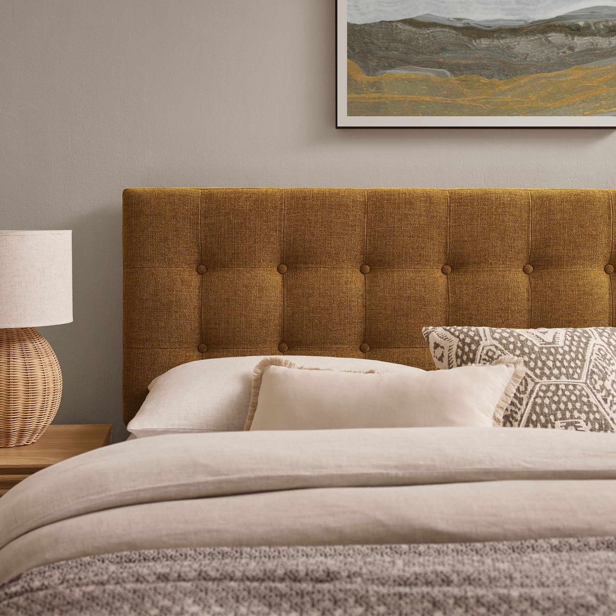 Emily Fabric Upholstered King Size Headboard by Modway - Image 5