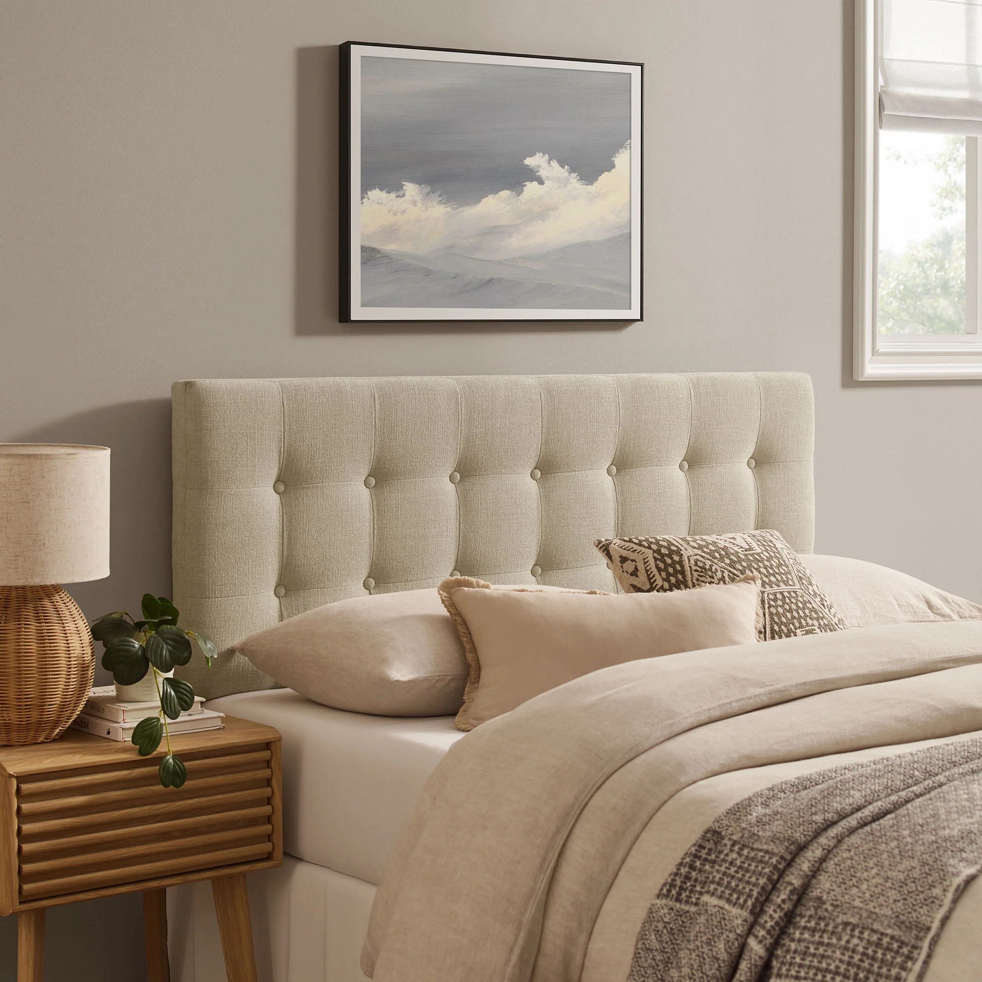 Emily Fabric Upholstered Queen Size Headboard by Modway - Image 14