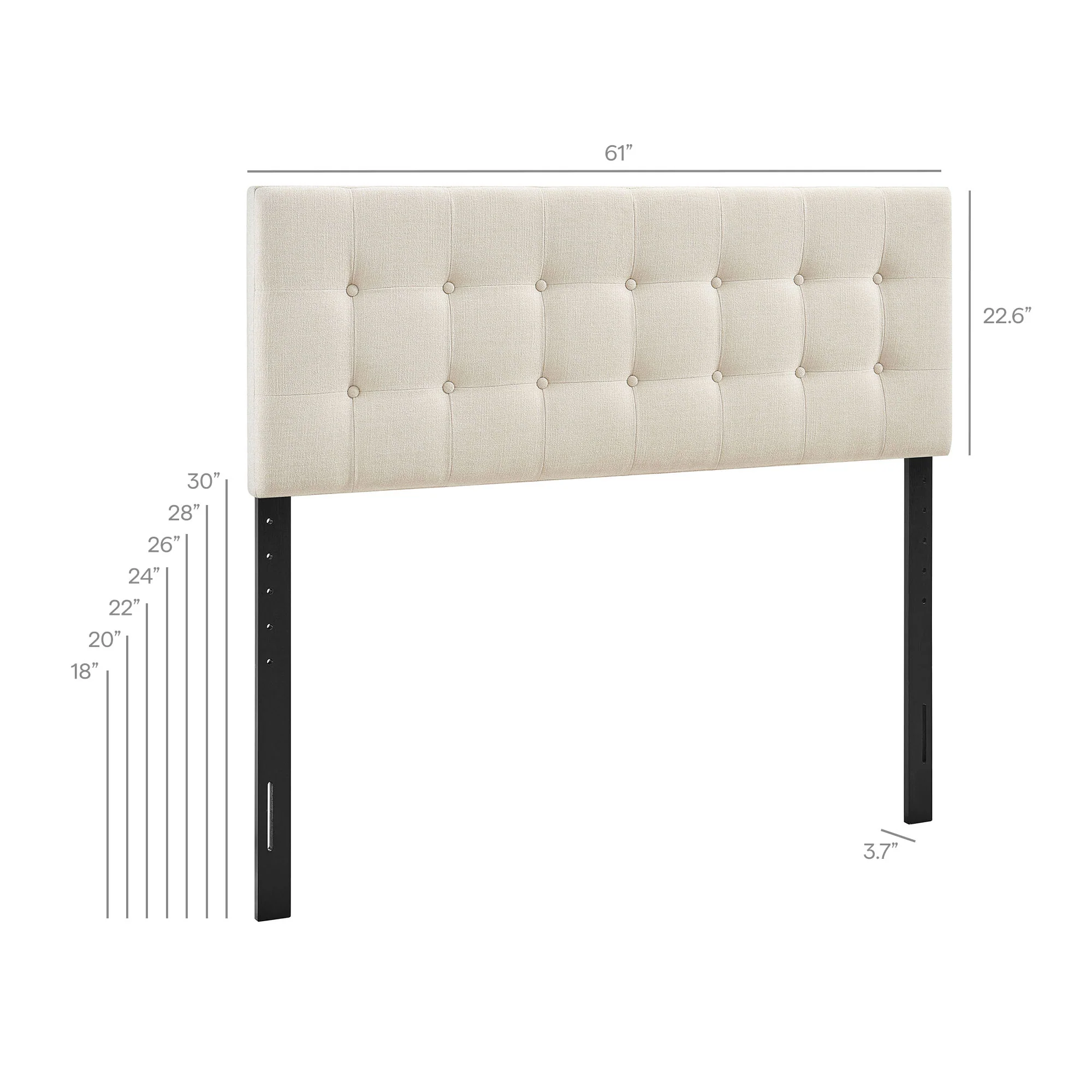 Emily Fabric Upholstered Queen Size Headboard by Modway - Image 16