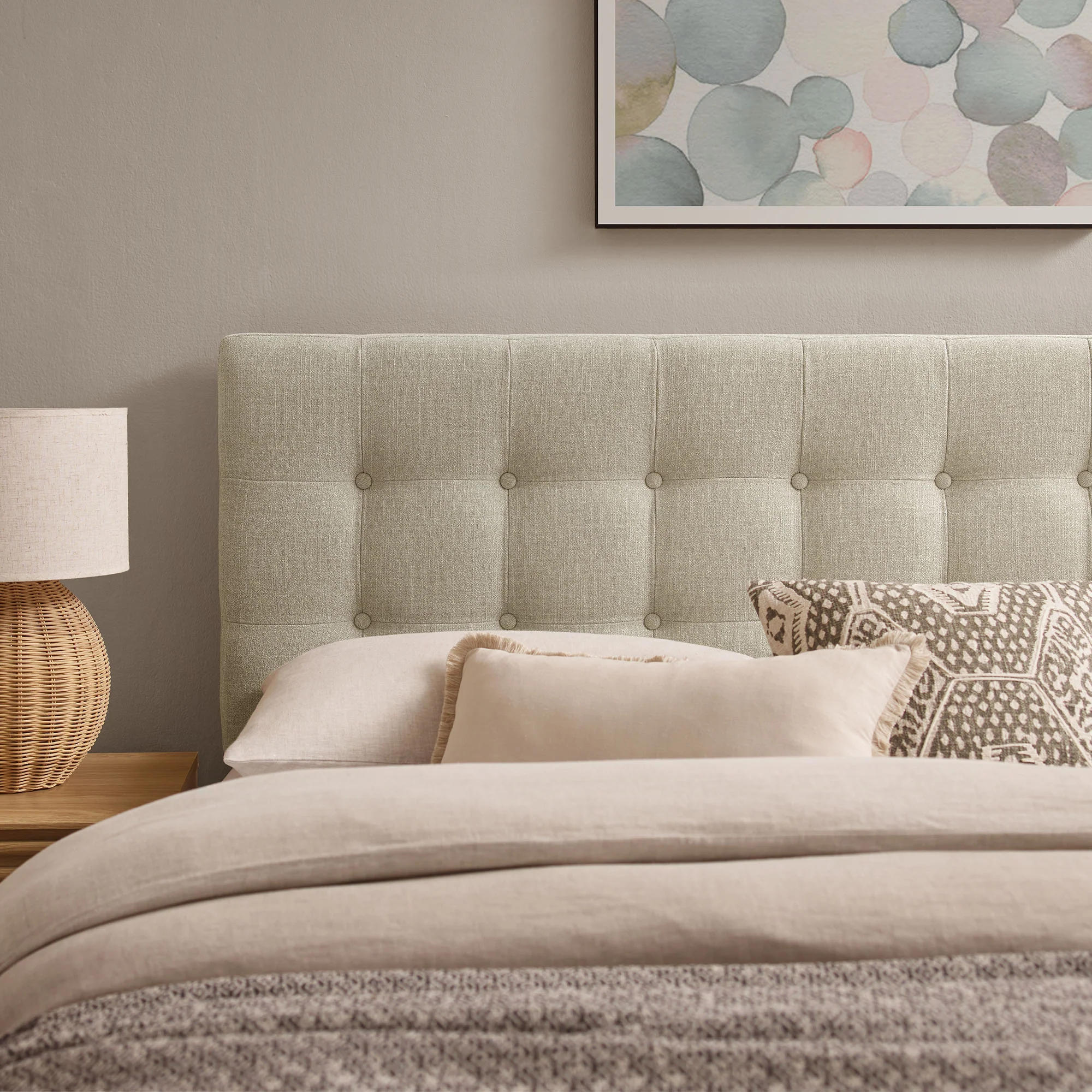 Emily Fabric Upholstered Queen Size Headboard by Modway - Image 29