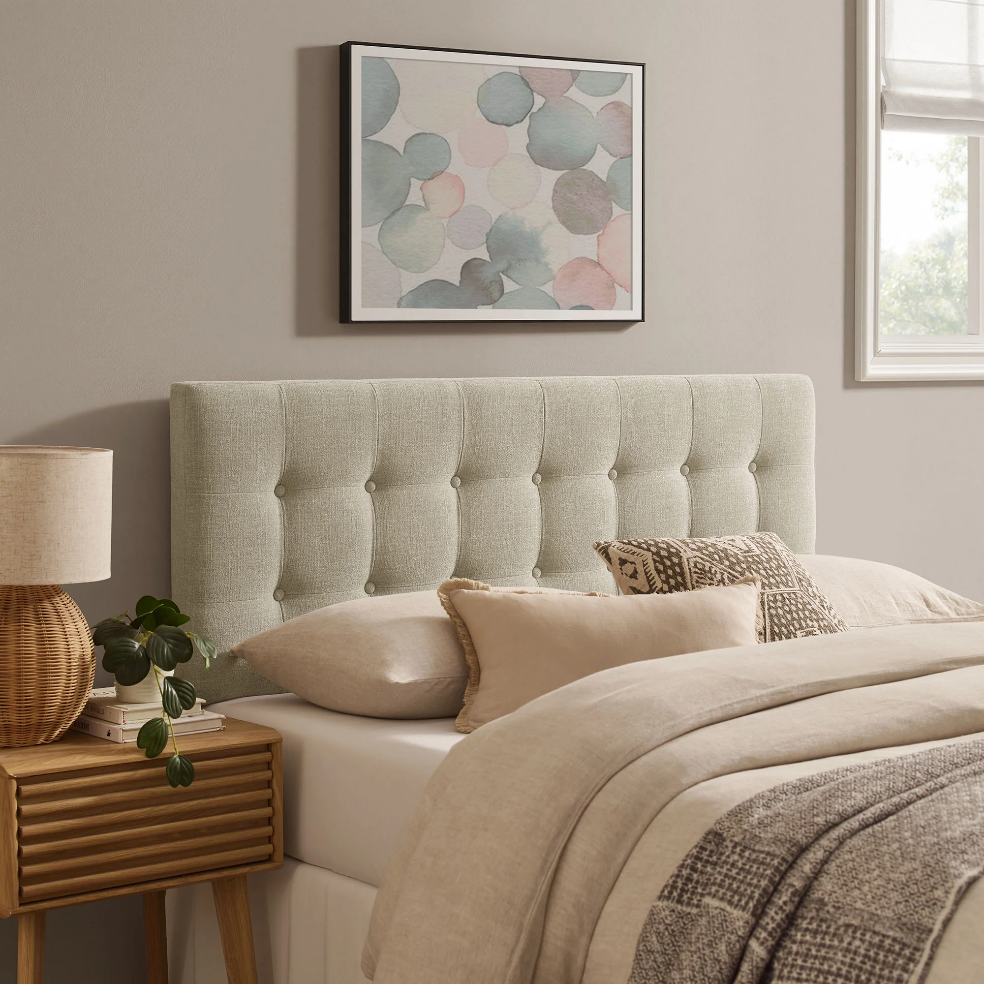 Emily Fabric Upholstered Queen Size Headboard by Modway - Image 30