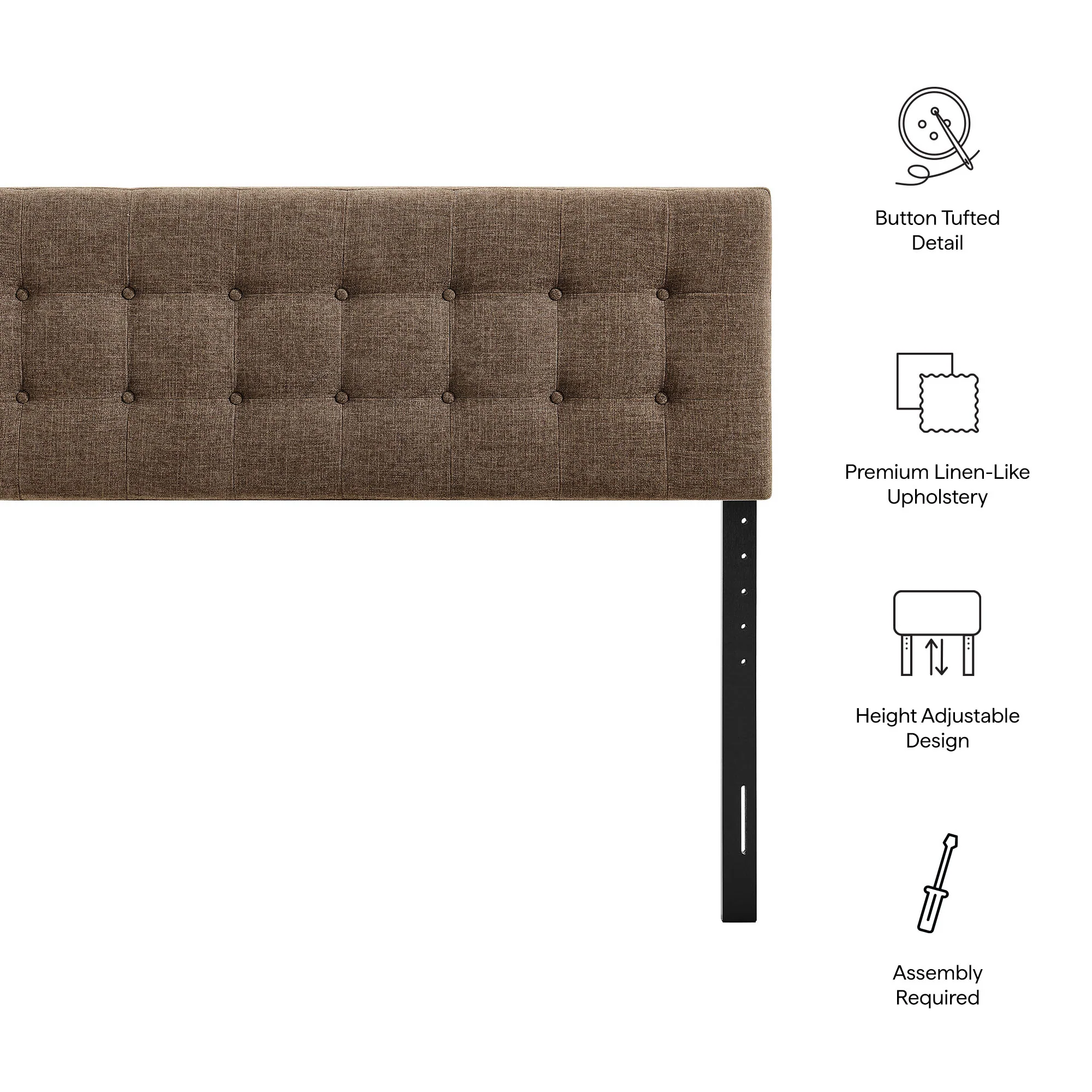 Emily Fabric Upholstered Queen Size Headboard by Modway - Image 39