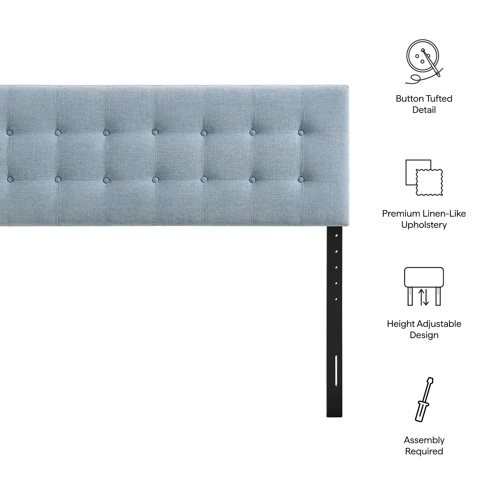 Emily Fabric Upholstered Queen Size Headboard by Modway - Image 47