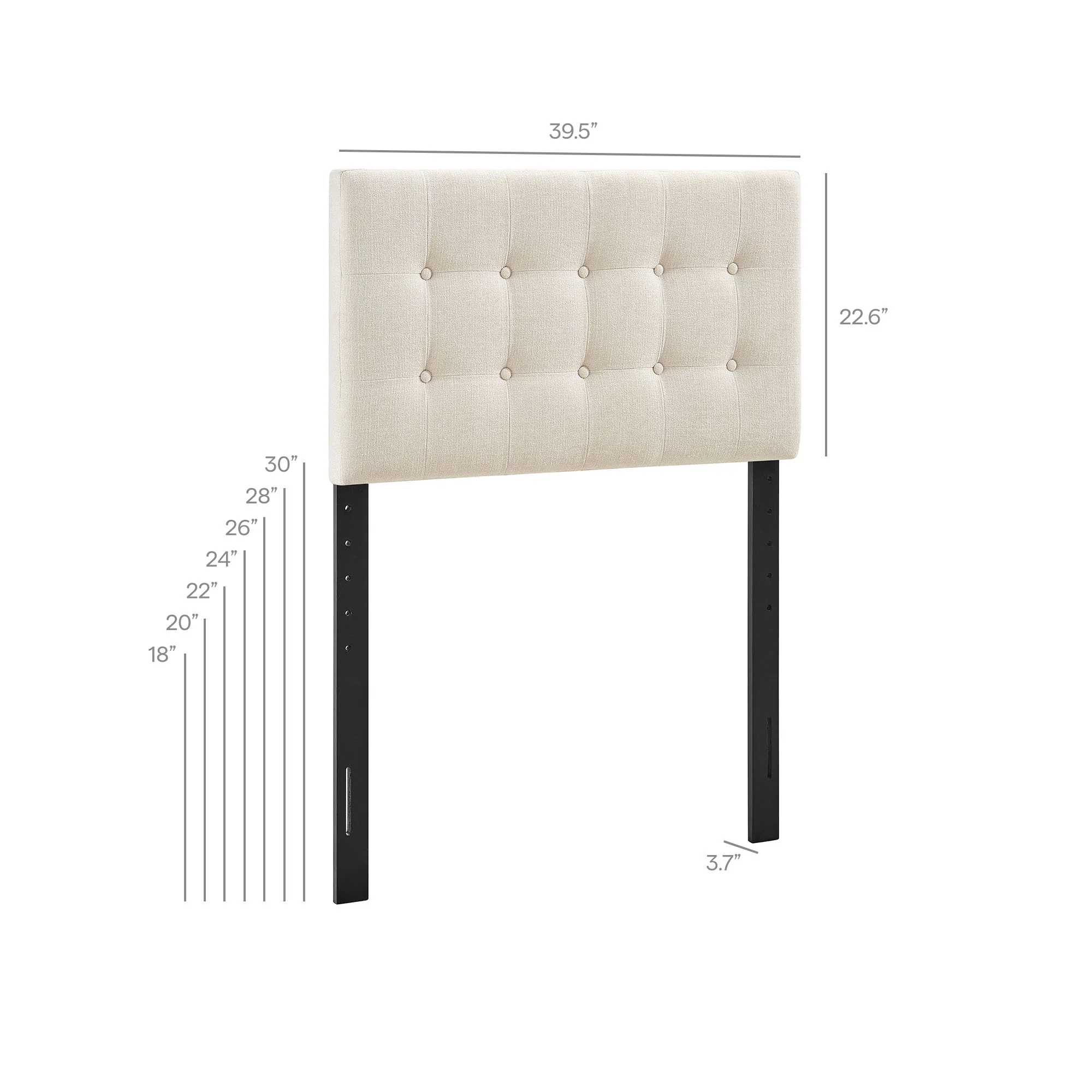 Emily Fabric Upholstered Twin Size Headboard by Modway - Image 16