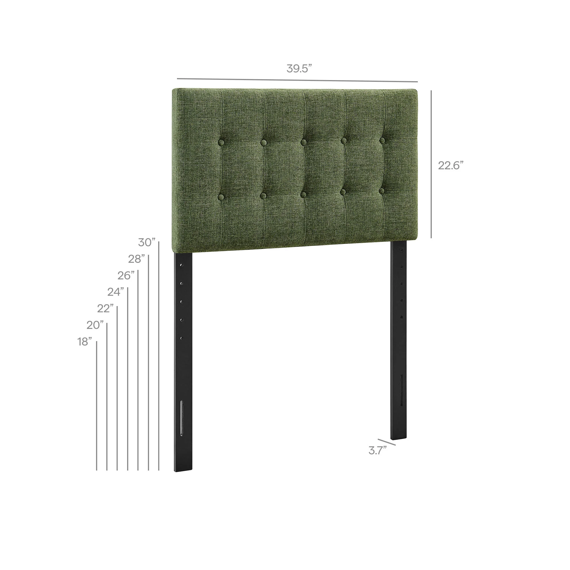 Emily Fabric Upholstered Twin Size Headboard by Modway - Image 24