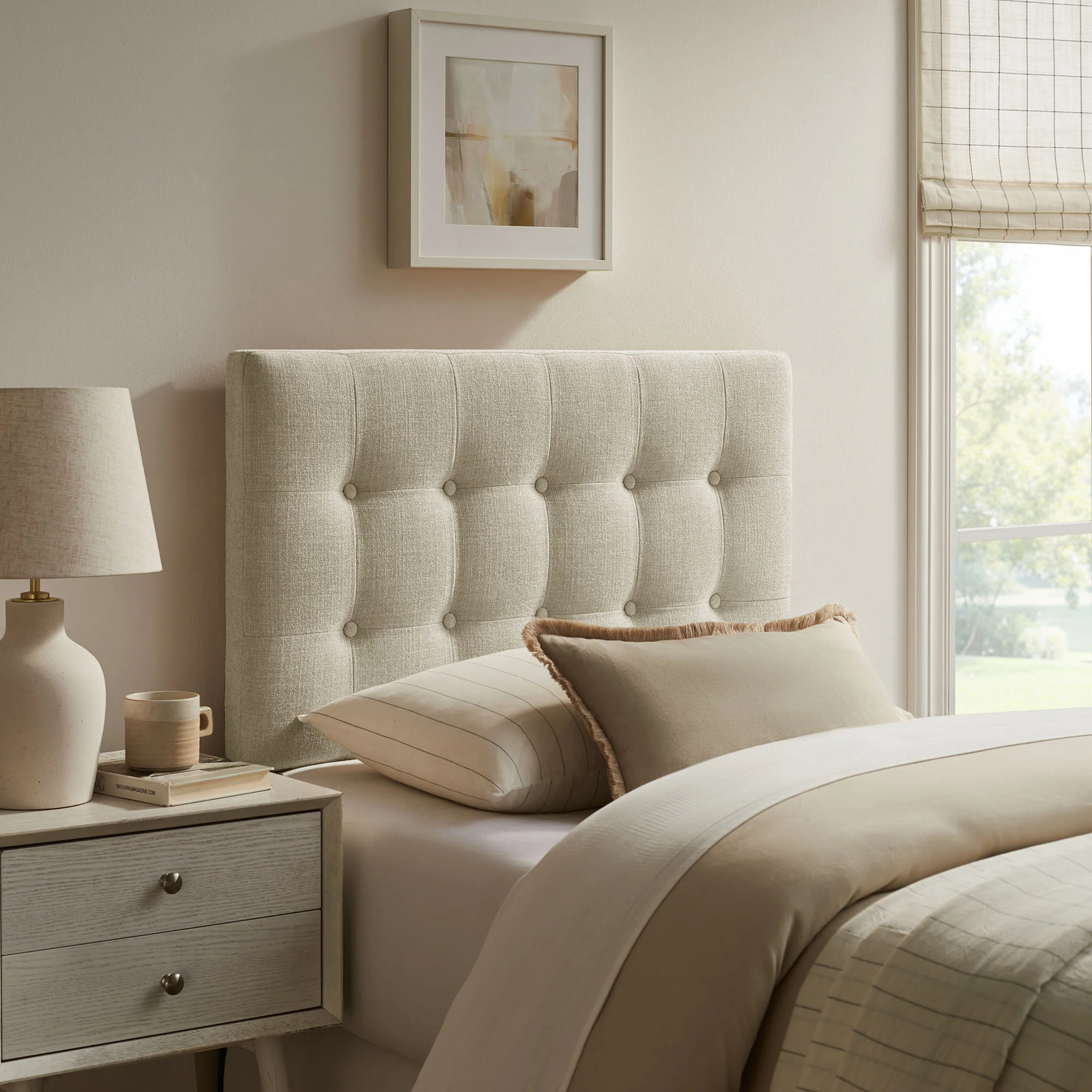 Emily Fabric Upholstered Twin Size Headboard by Modway - Image 30