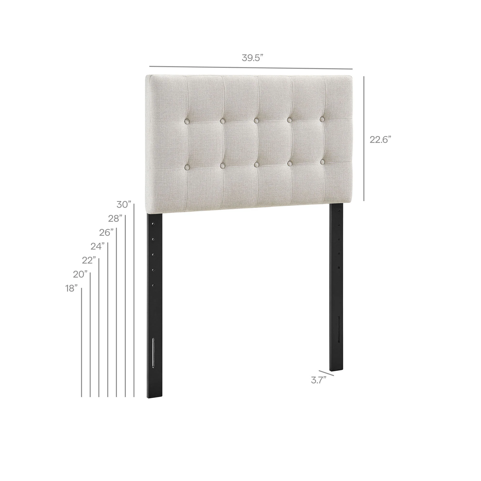 Emily Fabric Upholstered Twin Size Headboard by Modway - Image 32
