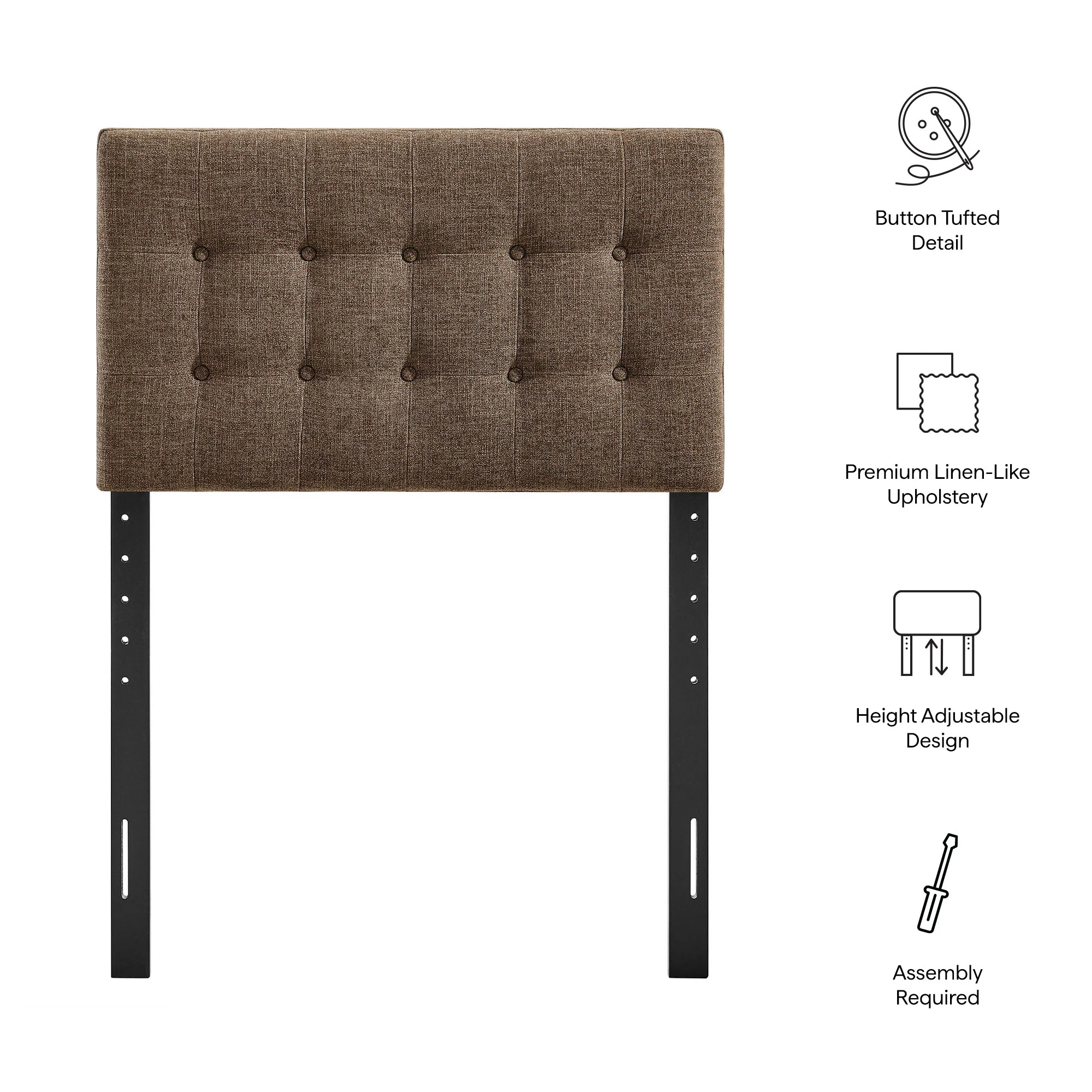 Emily Fabric Upholstered Twin Size Headboard by Modway - Image 39