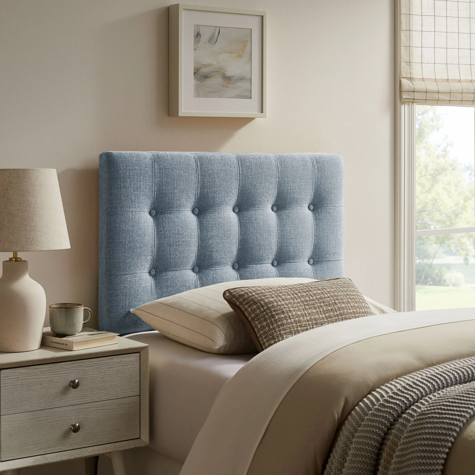 Emily Fabric Upholstered Twin Size Headboard by Modway - Image 46