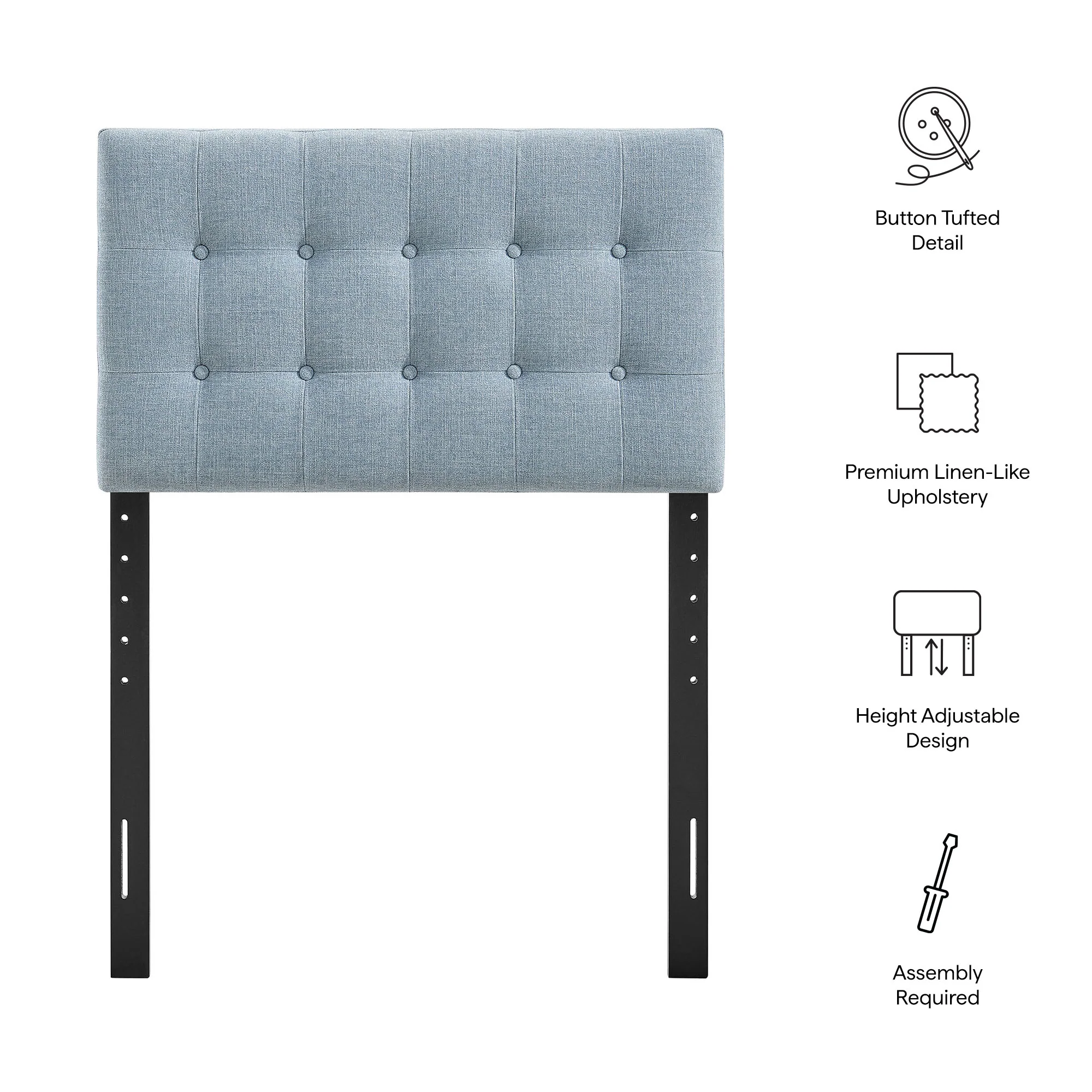 Emily Fabric Upholstered Twin Size Headboard by Modway - Image 47