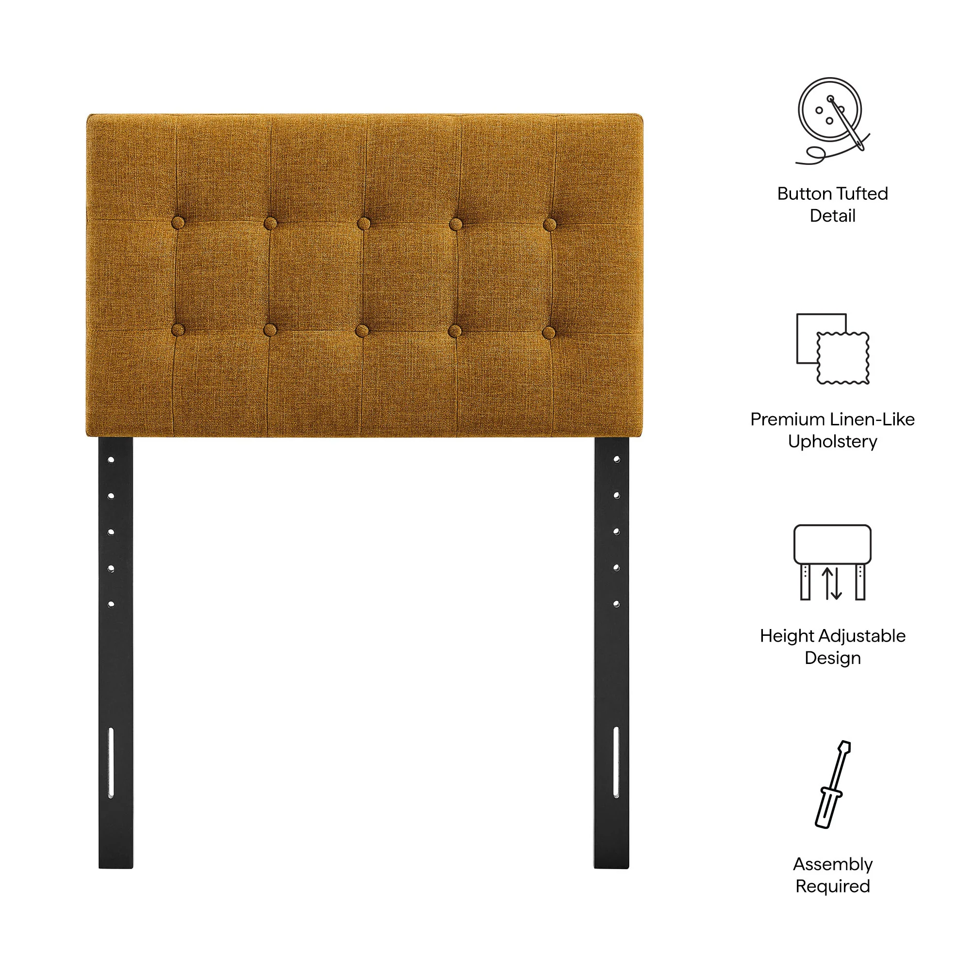 Emily Fabric Upholstered Twin Size Headboard by Modway - Image 7