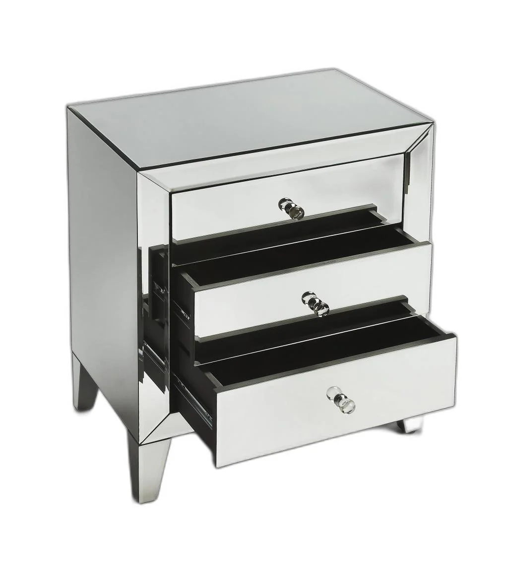 Emily Mirrored Chest By Homeroots - Image 2