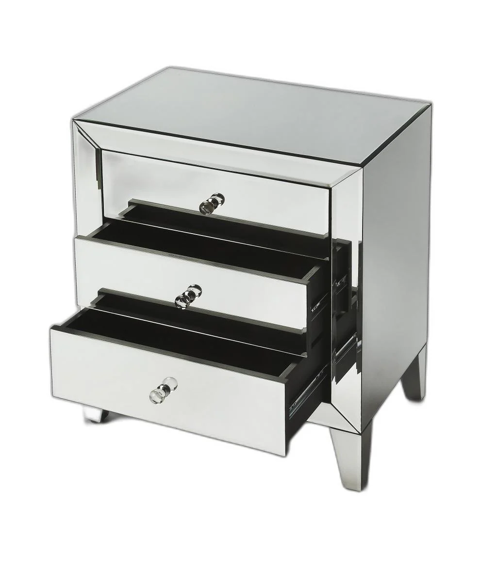 Emily Mirrored Chest By Homeroots - Image 3