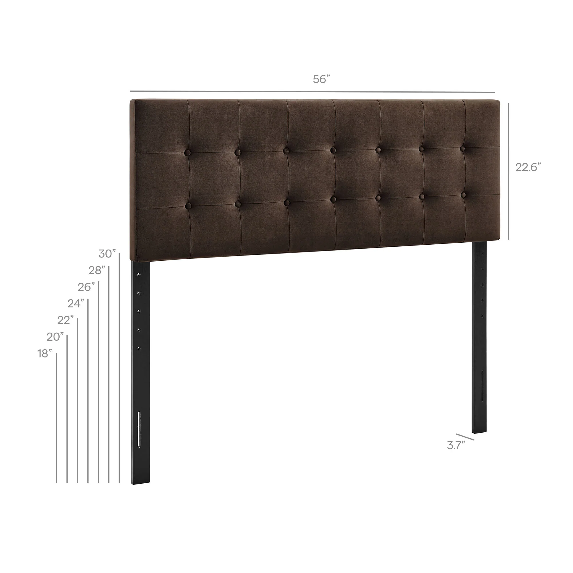 Emily Stain-Resistant Performance Velvet Full Size Headboard by Modway - Image 24