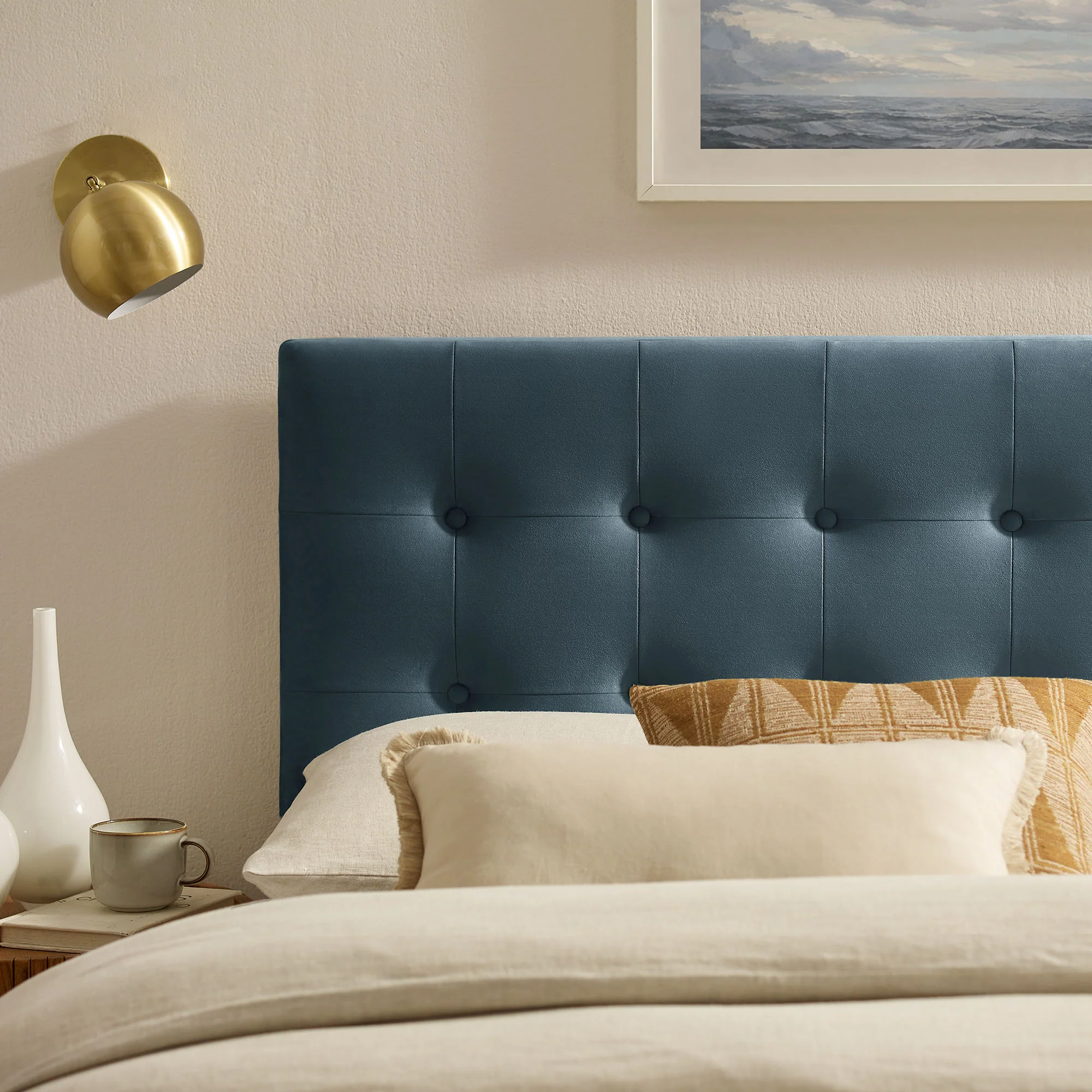 Emily Stain-Resistant Performance Velvet King Size Headboard by Modway - Image 13