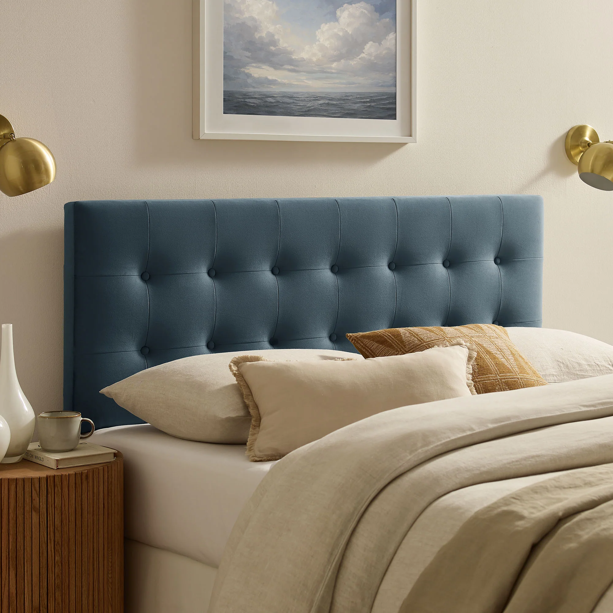 Emily Stain-Resistant Performance Velvet King Size Headboard by Modway - Image 14