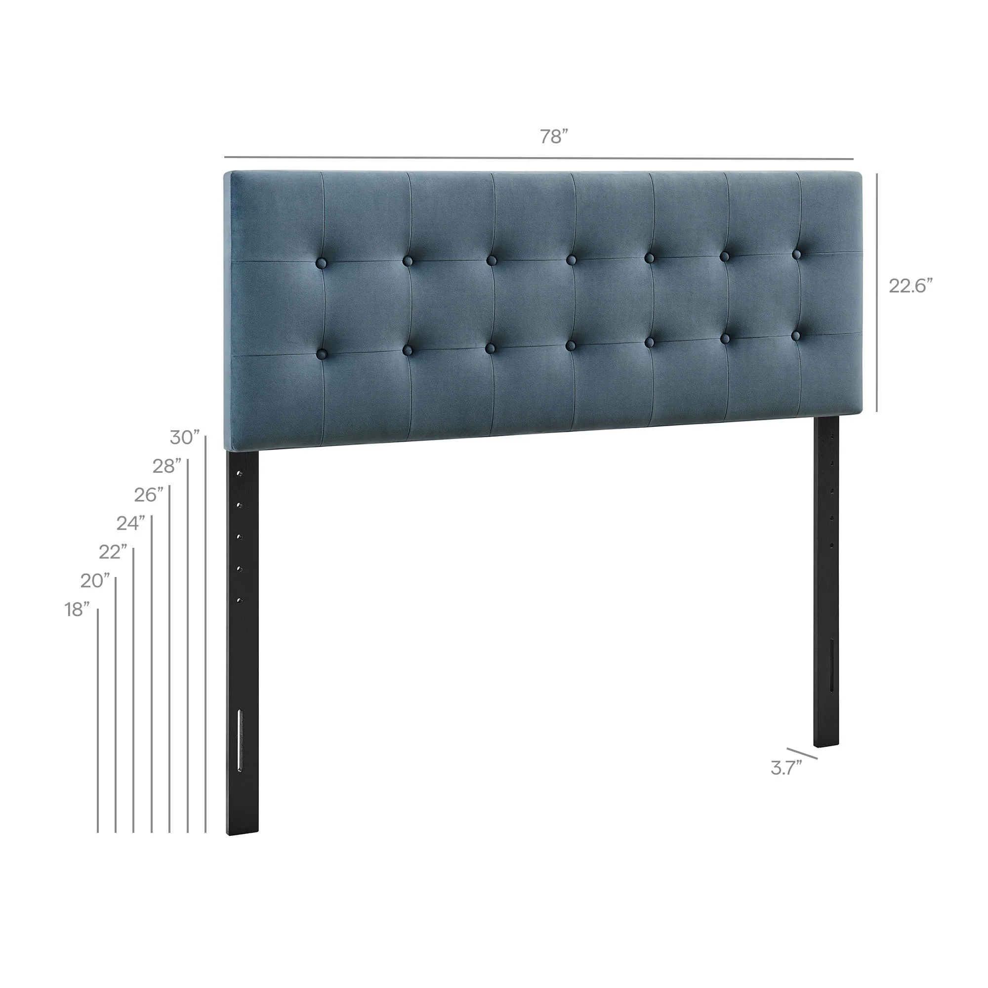 Emily Stain-Resistant Performance Velvet King Size Headboard by Modway - Image 16