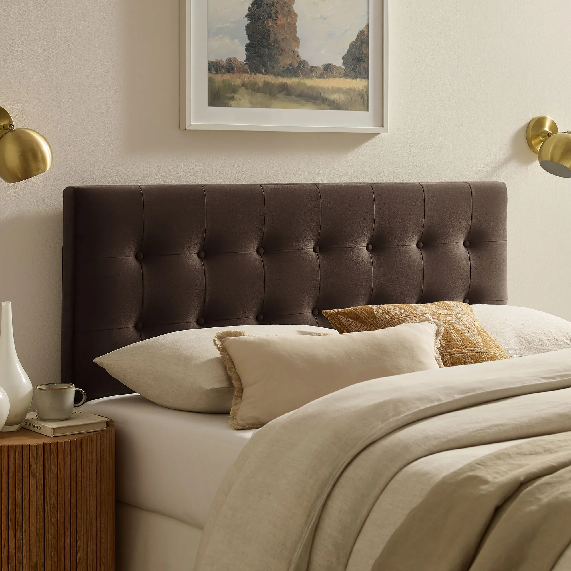 Emily Stain-Resistant Performance Velvet King Size Headboard by Modway - Image 22