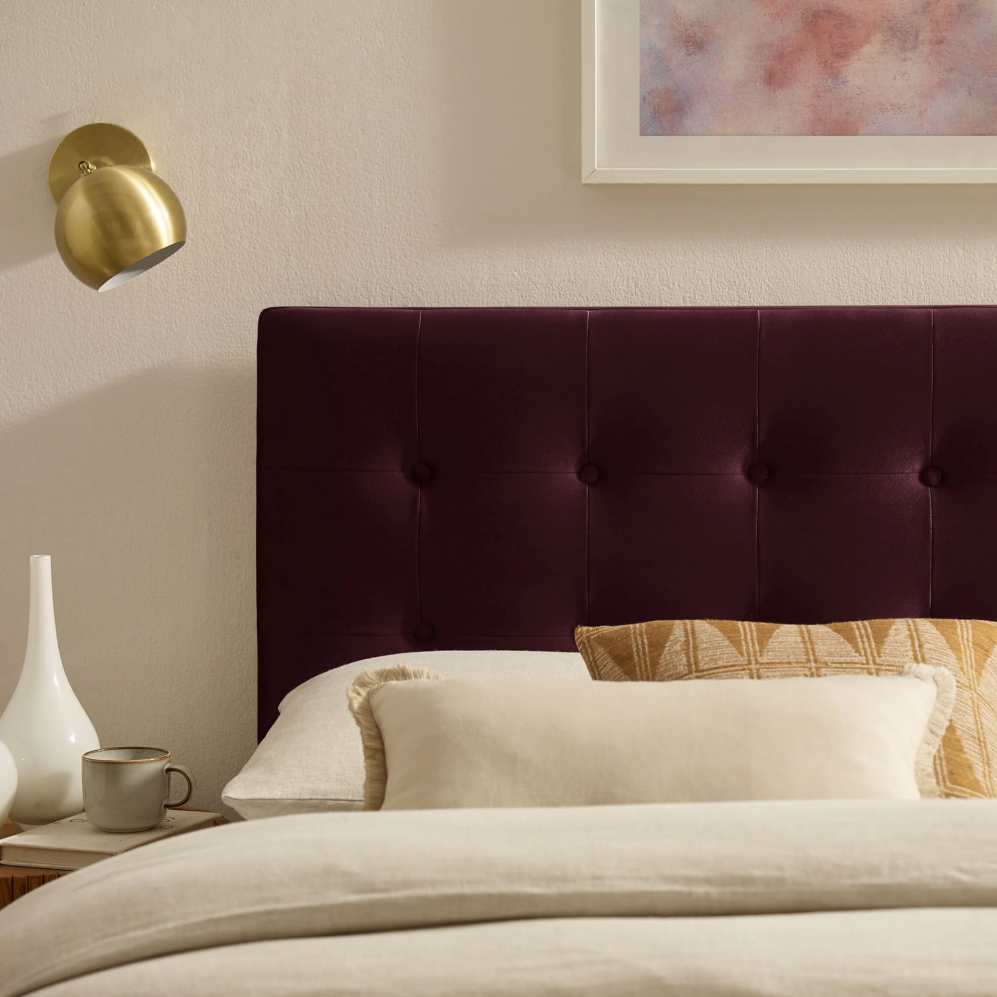 Emily Stain-Resistant Performance Velvet King Size Headboard by Modway - Image 37